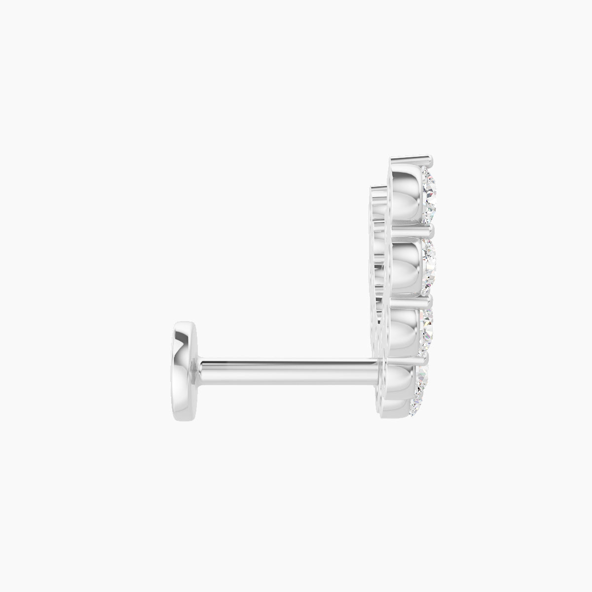 Galia | 18k White Gold 6.5 mm Diamond Conch Piercing