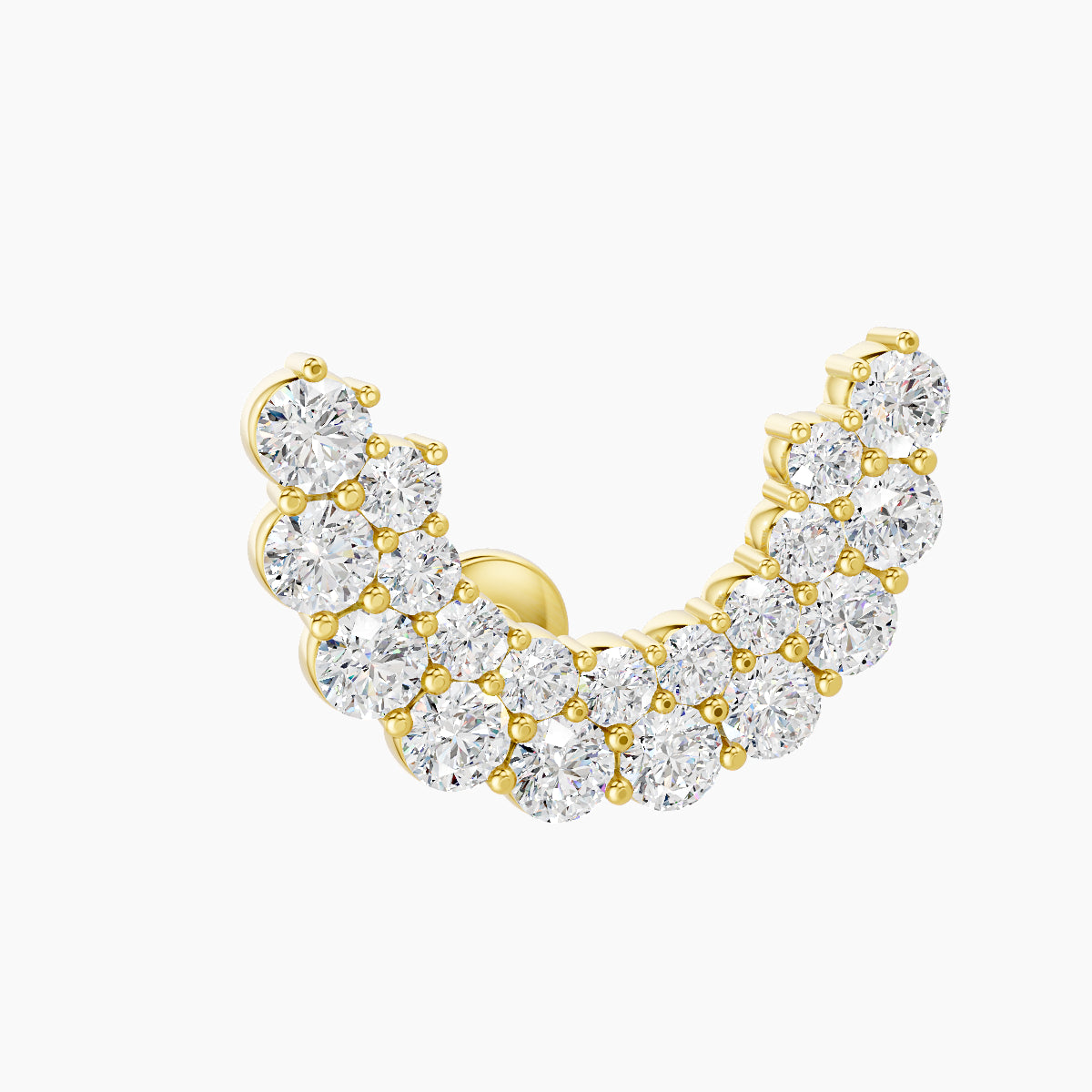 Galia | 18k Yellow Gold 6.5 mm Diamond Conch Piercing
