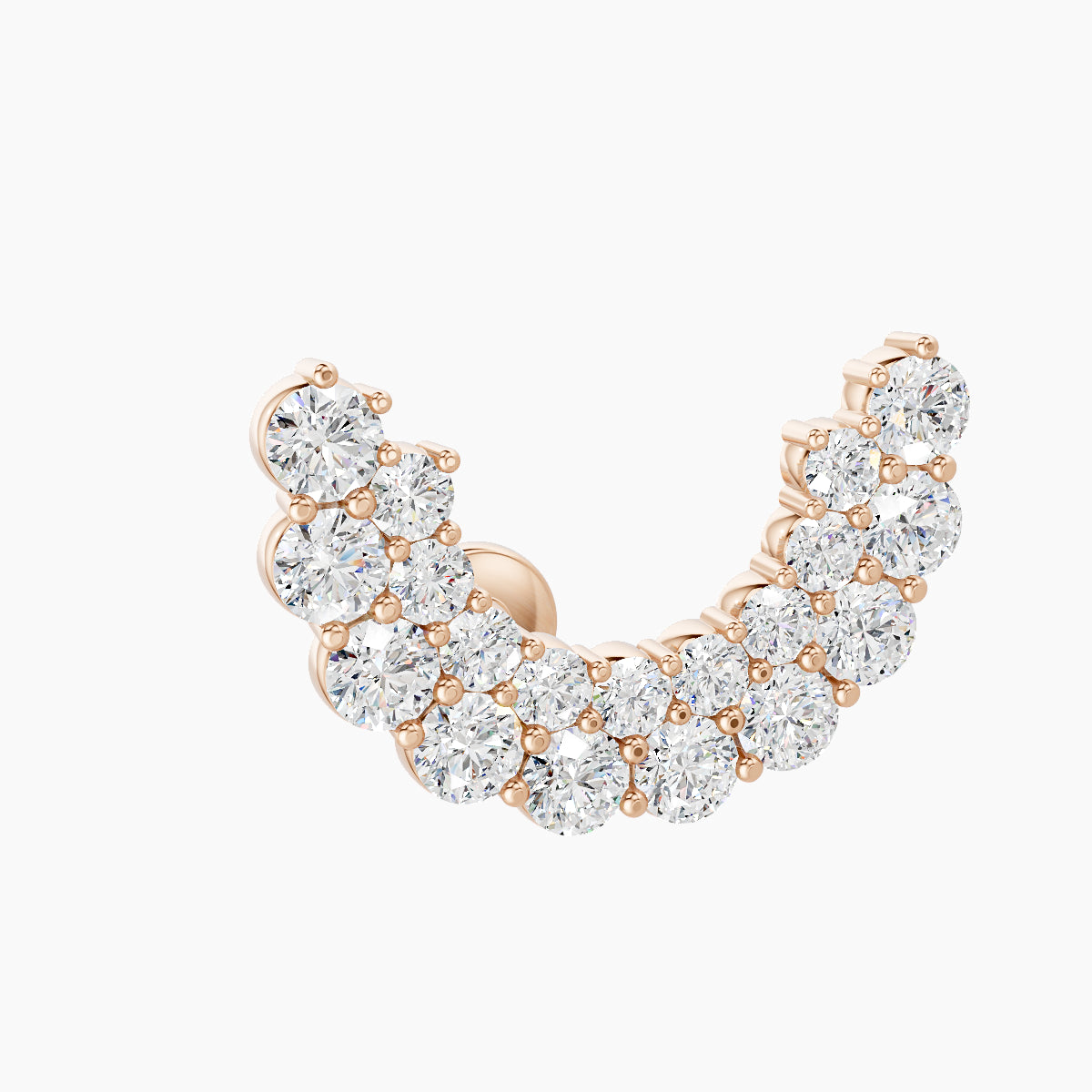 Galia | 18k Rose Gold 8 mm Diamond Conch Piercing
