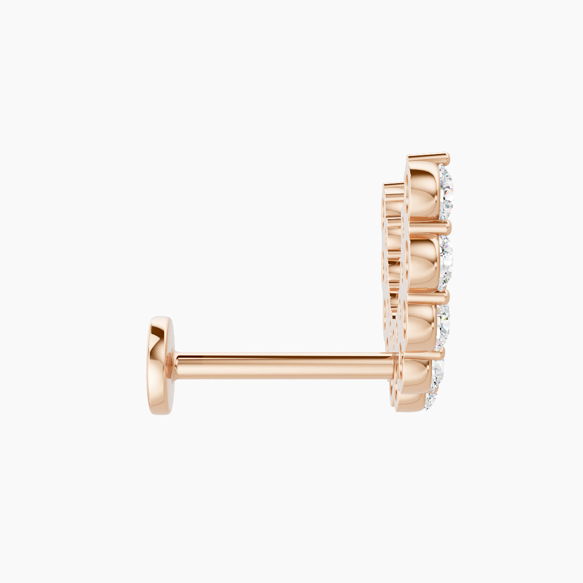 Galia | 18k Rose Gold 8 mm Diamond Conch Piercing