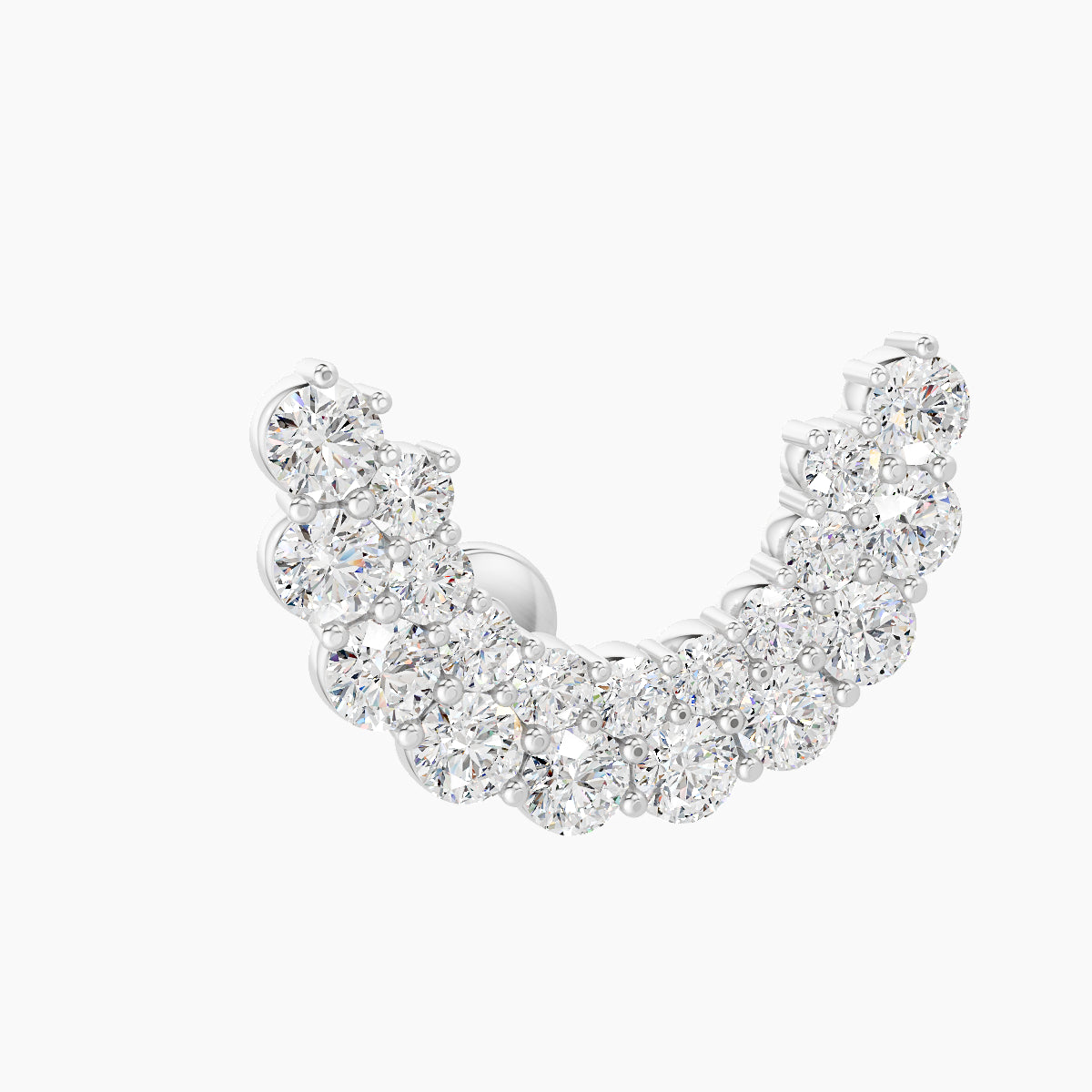 Galia | 18k White Gold 8 mm Diamond Conch Piercing
