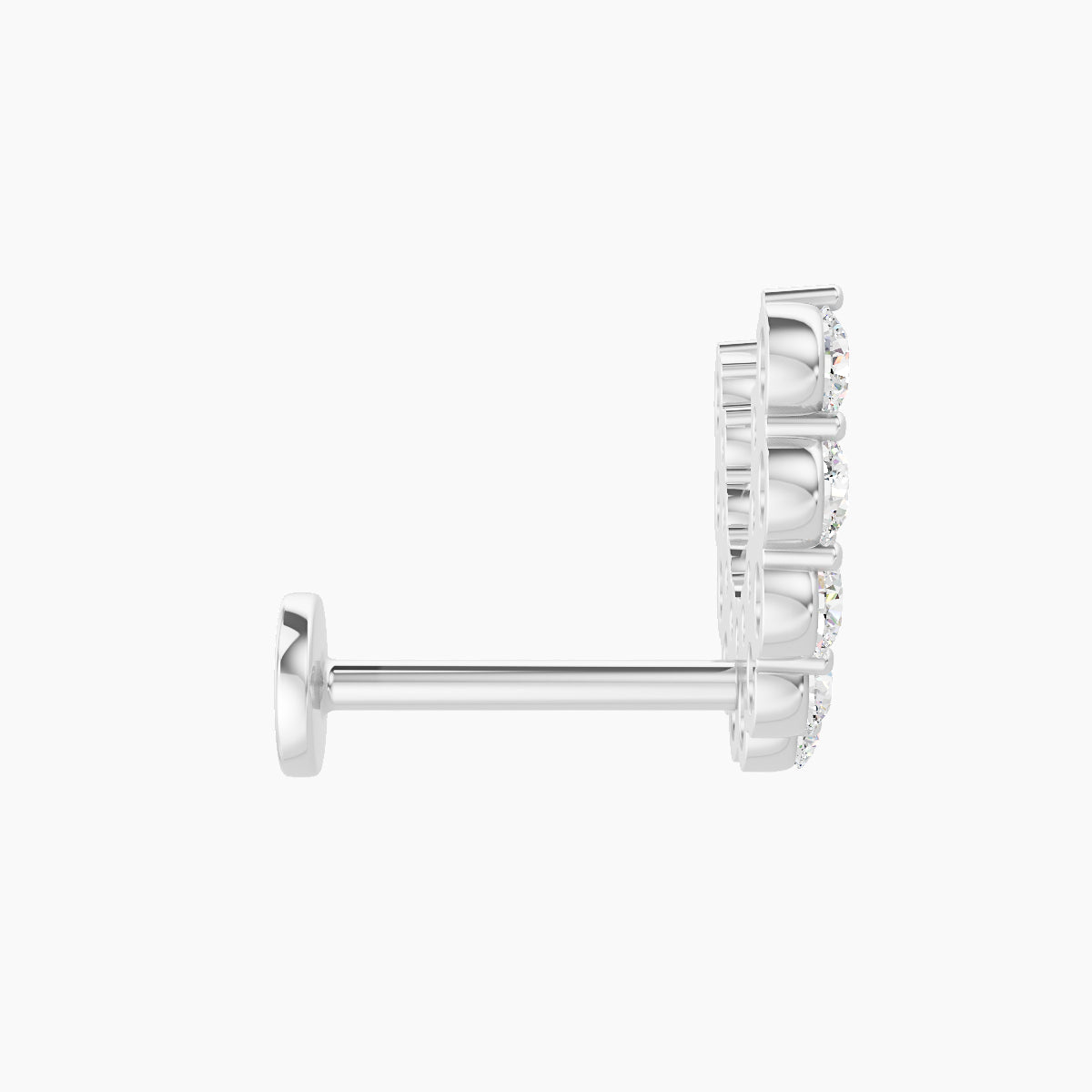 Galia | 18k White Gold 8 mm Diamond Conch Piercing