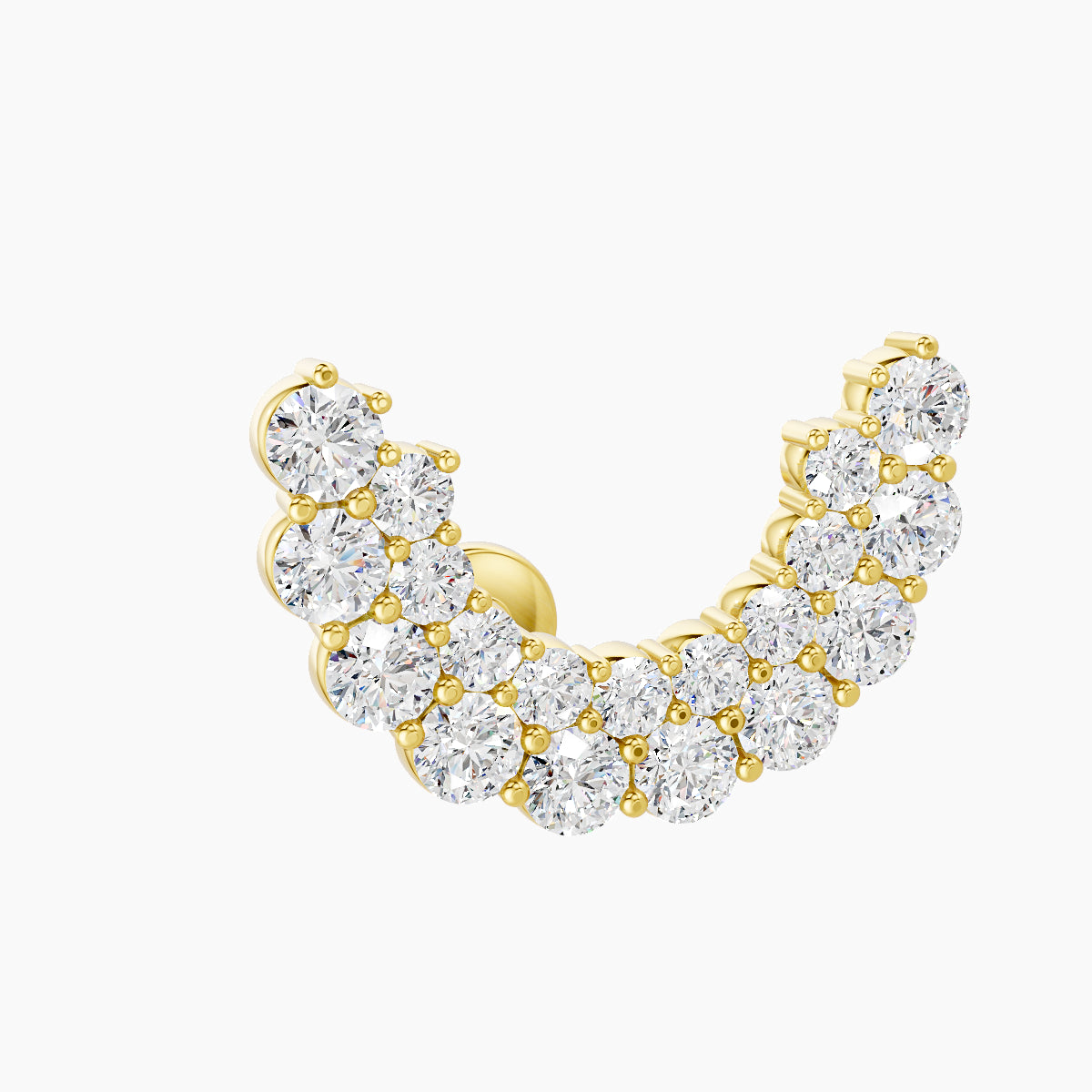 Galia | 18k Yellow Gold 8 mm Diamond Conch Piercing