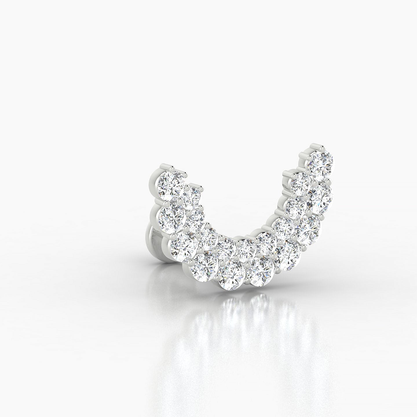 Galia | 18k White Gold 8 mm Diamond Conch Piercing