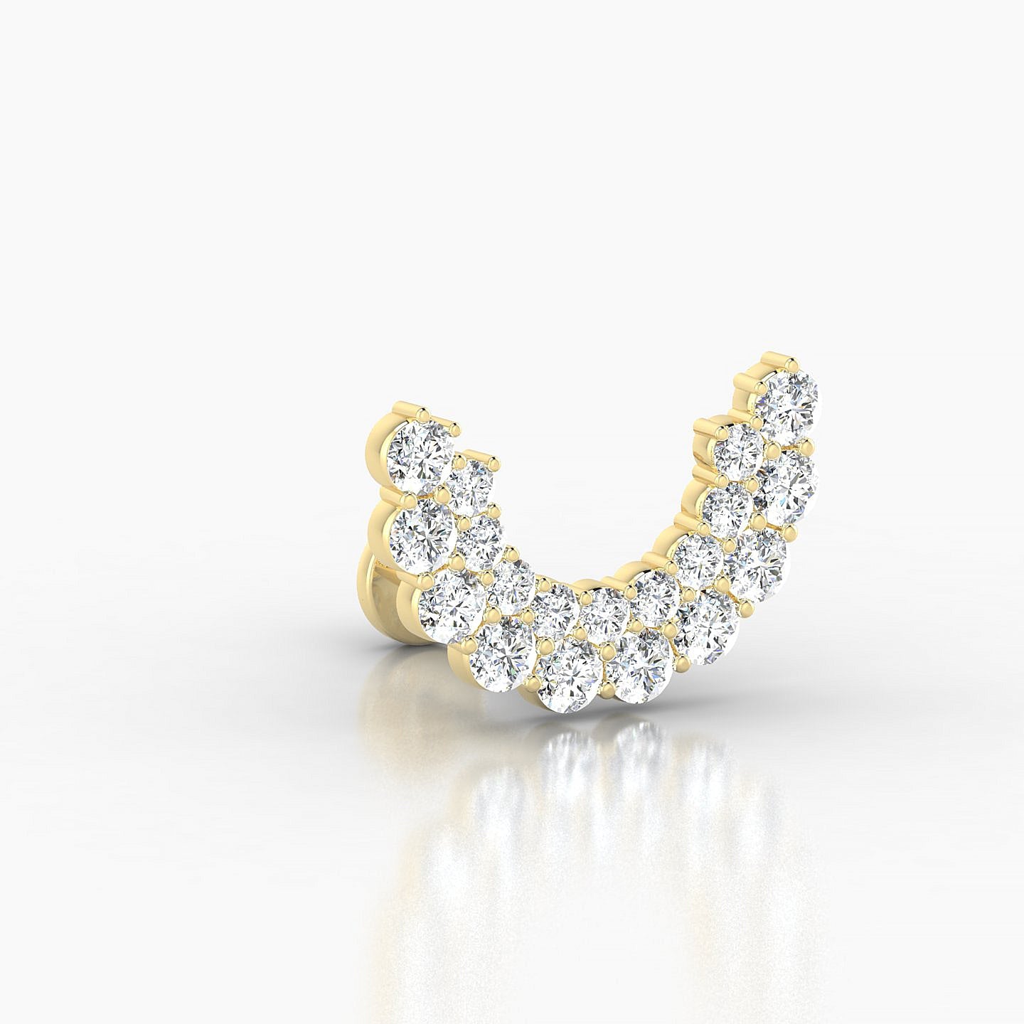 Galia | 18k Yellow Gold 8 mm Diamond Conch Piercing