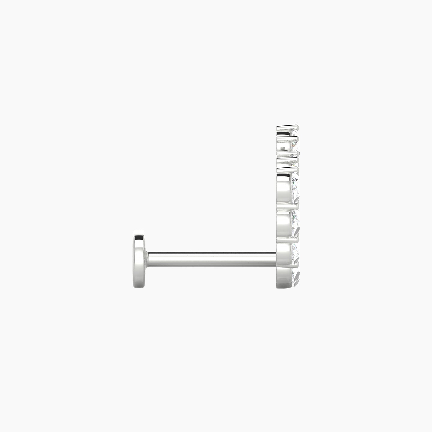 Galia | 18k White Gold 8 mm Diamond Conch Piercing