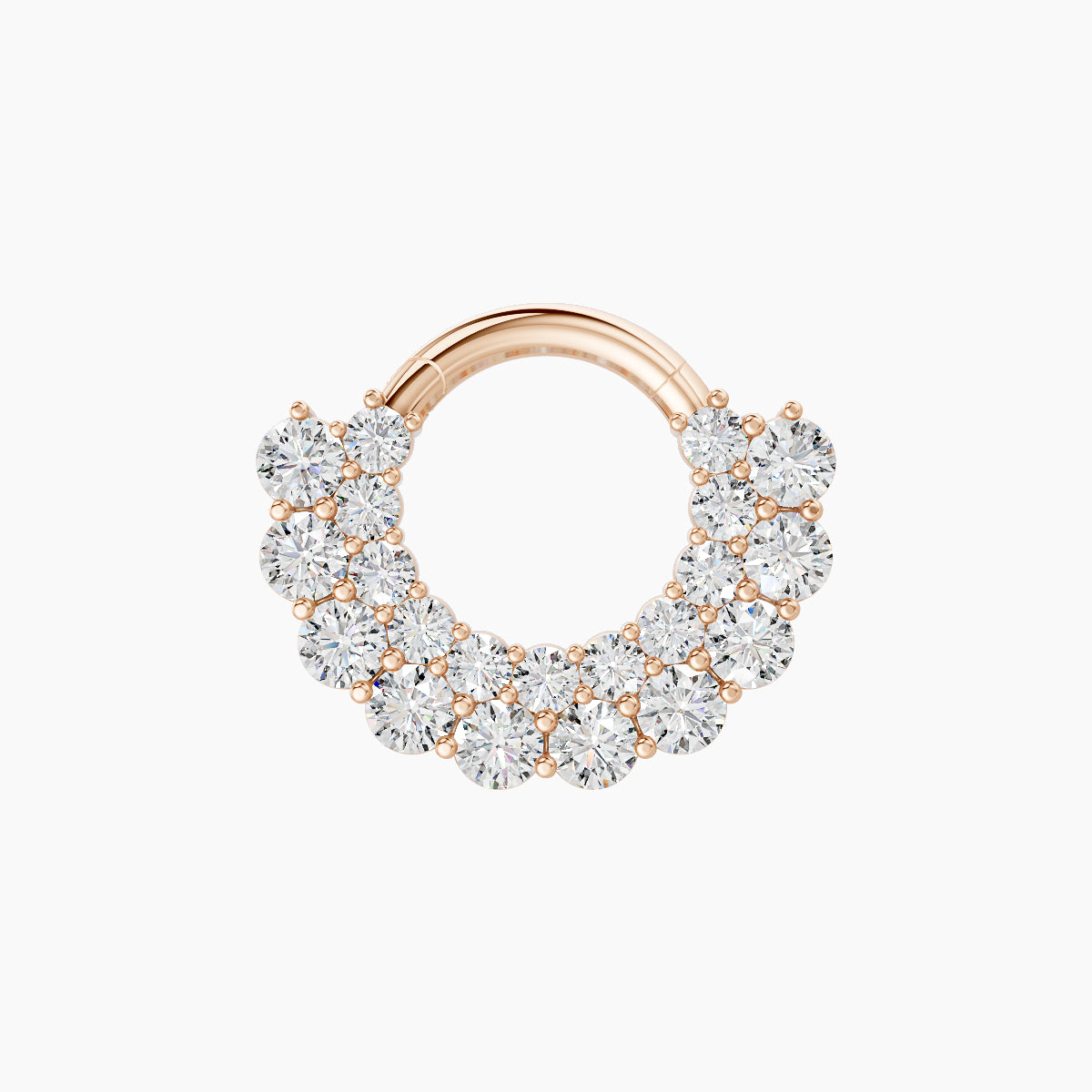 Galia | 18k Rose Gold 6.5 mm Diamond Daith Piercing