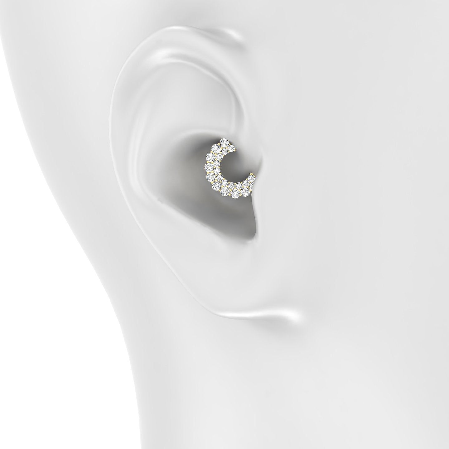 Galia | 18k Yellow Gold 6.5 mm Diamond Daith Piercing