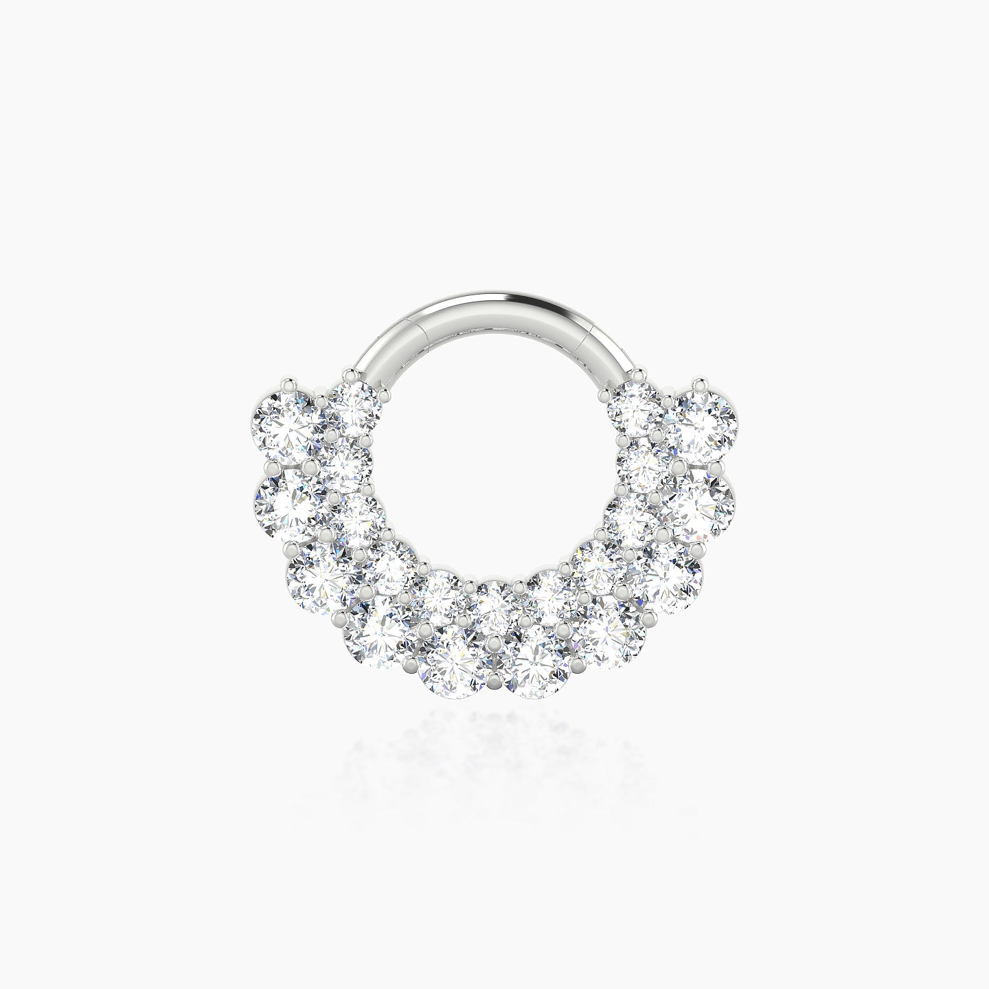 Galia | 18k White Gold 6.5 mm Diamond Septum Piercing