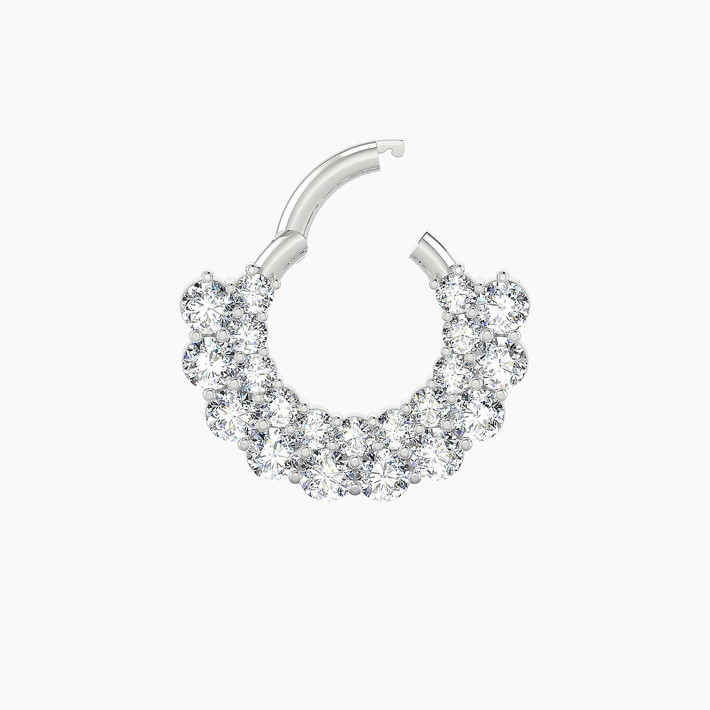 Galia | 18k White Gold 6.5 mm Diamond Septum Piercing