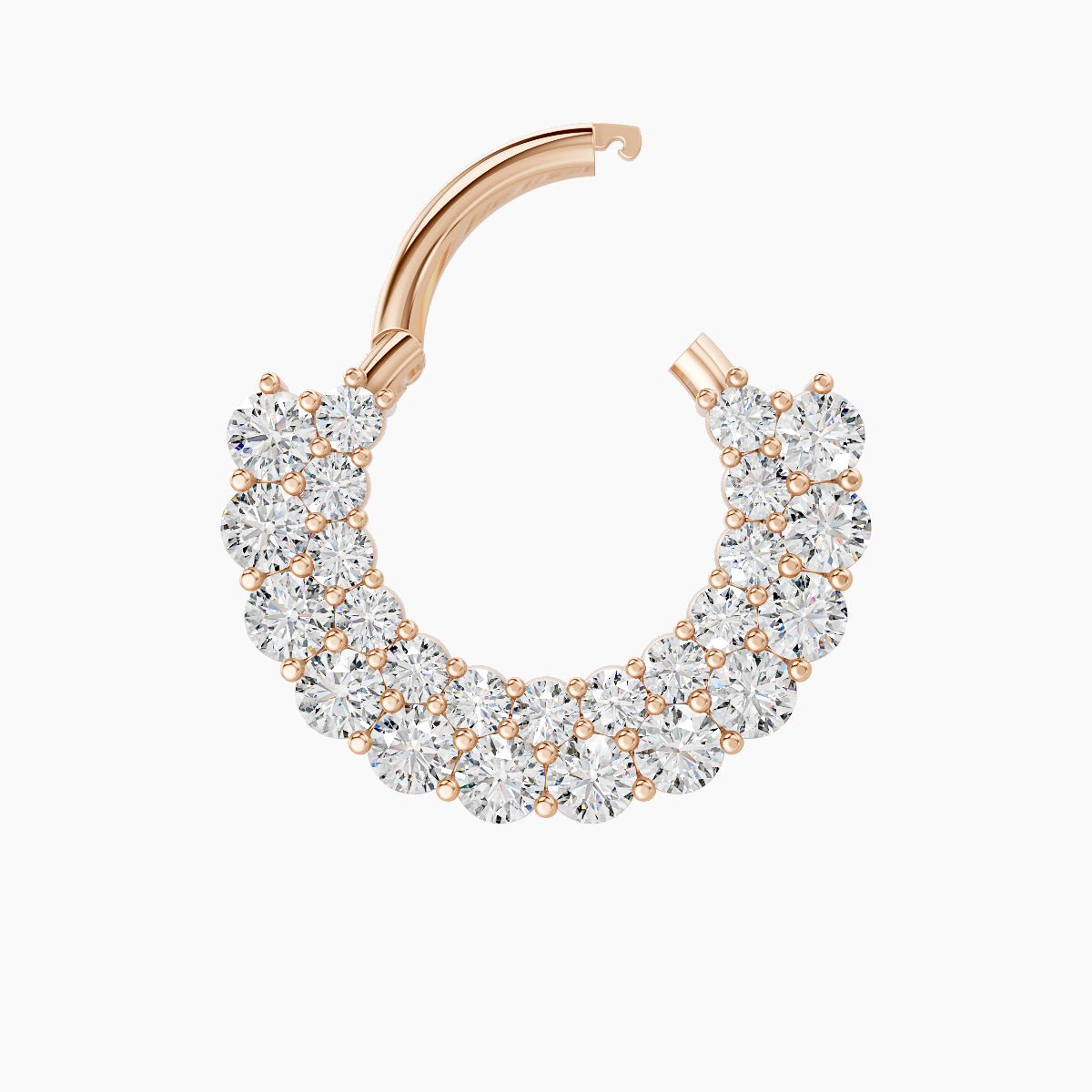 Galia | 18k Rose Gold 8 mm Diamond Daith Piercing