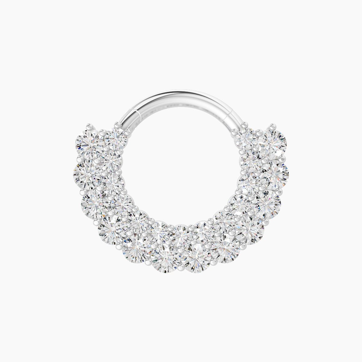 Galia | 18k White Gold 8 mm Diamond Daith Piercing
