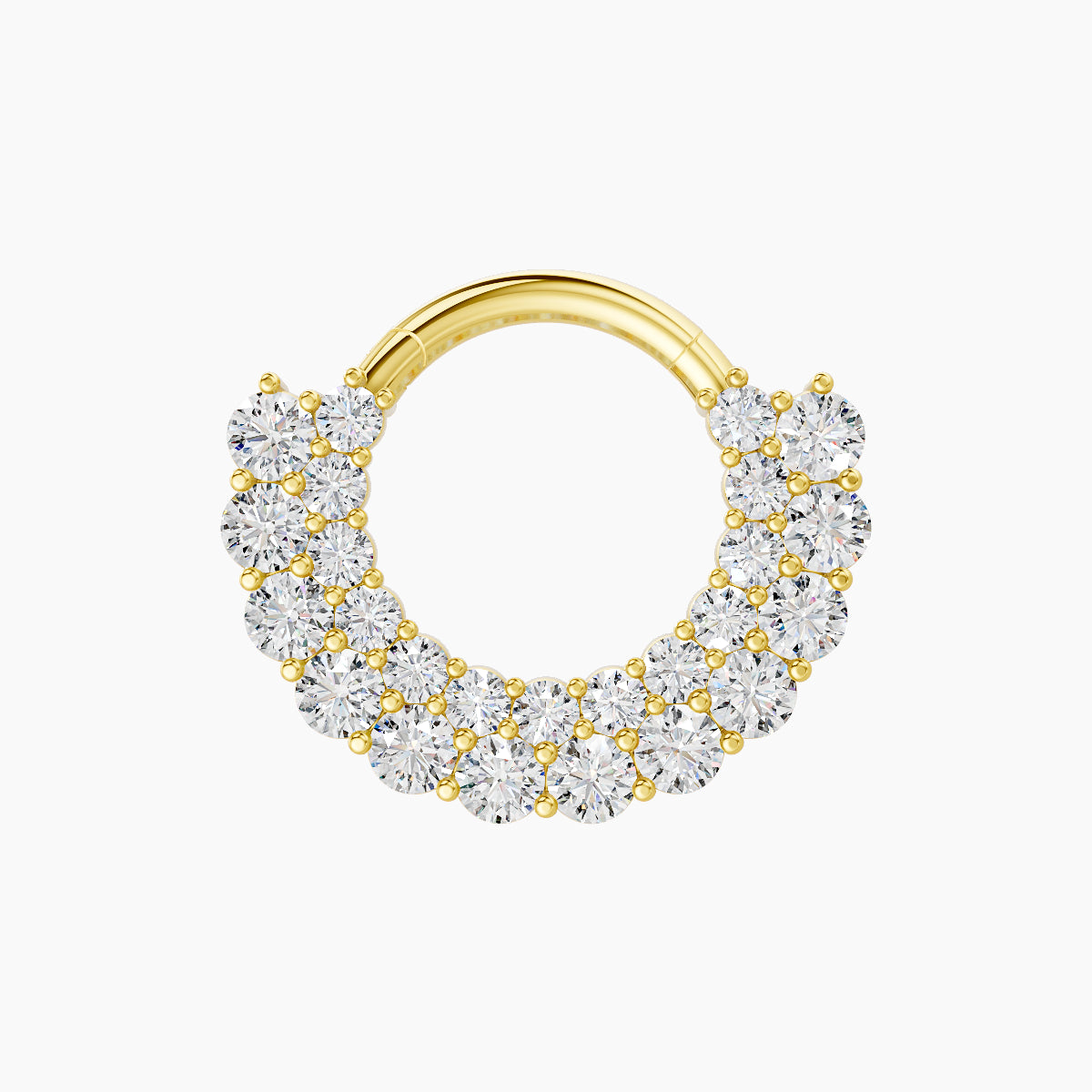 Galia | 18k Yellow Gold 8 mm Diamond Daith Piercing