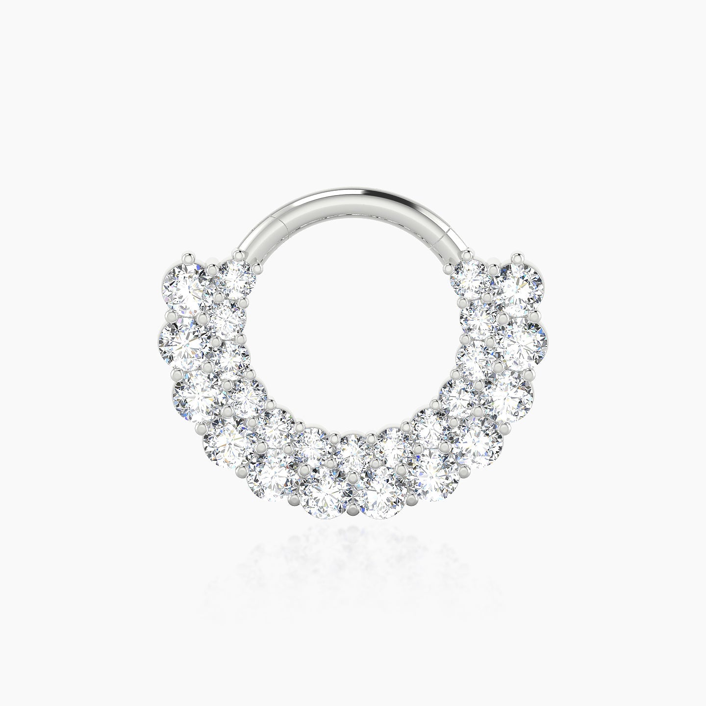 Galia | 18k White Gold 8 mm Diamond Septum Piercing