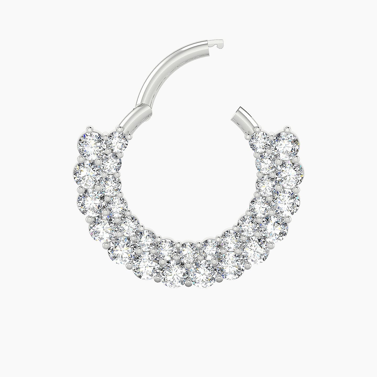 Galia | 18k White Gold 9.5 mm Diamond Daith Piercing