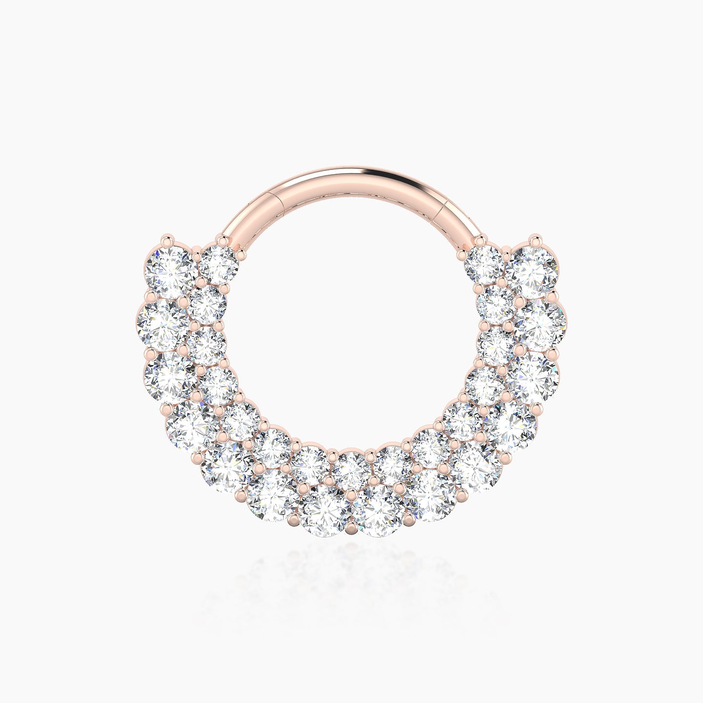 Galia | 18k Rose Gold 9.5 mm Diamond Septum Piercing