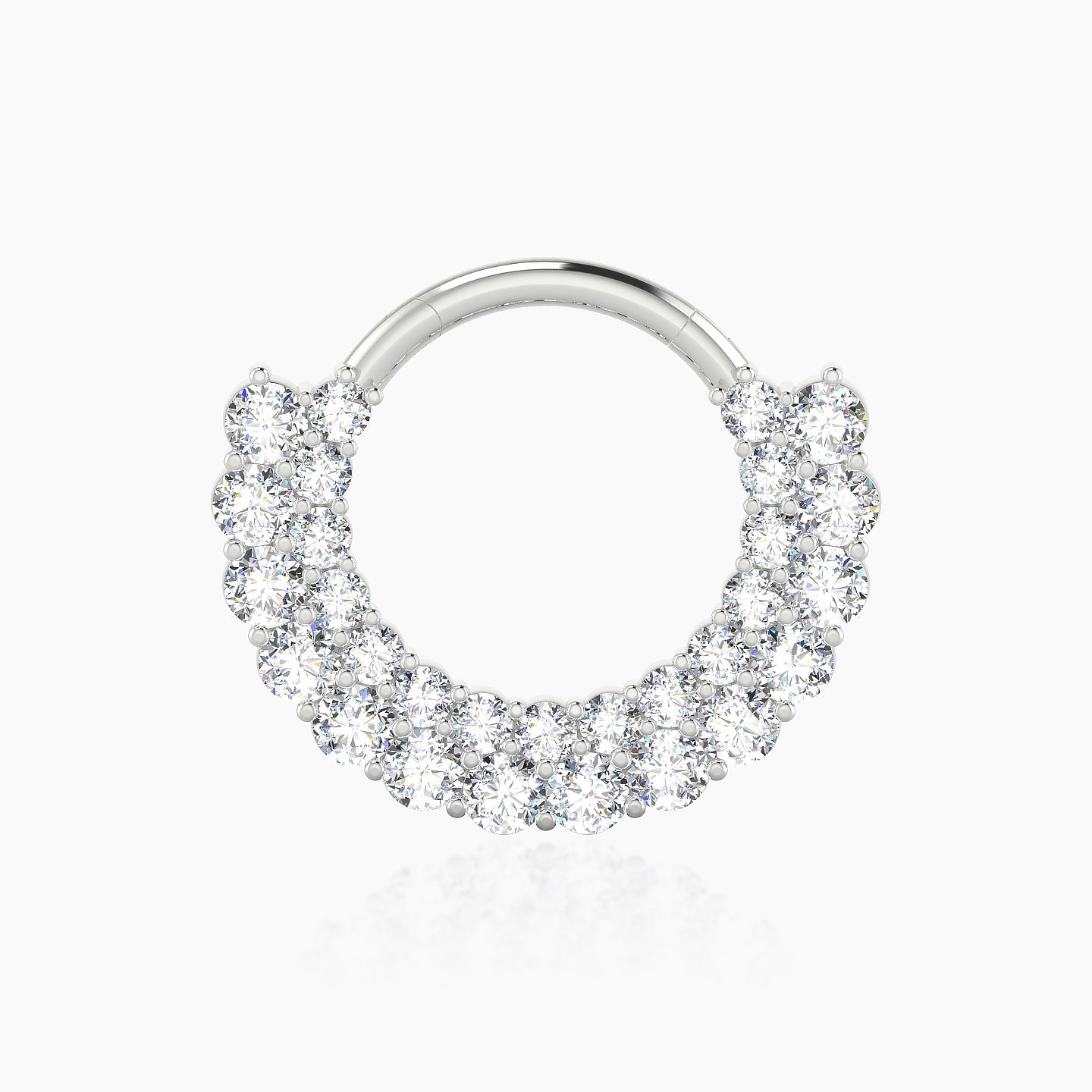 Galia | 18k White Gold 9.5 mm Diamond Septum Piercing