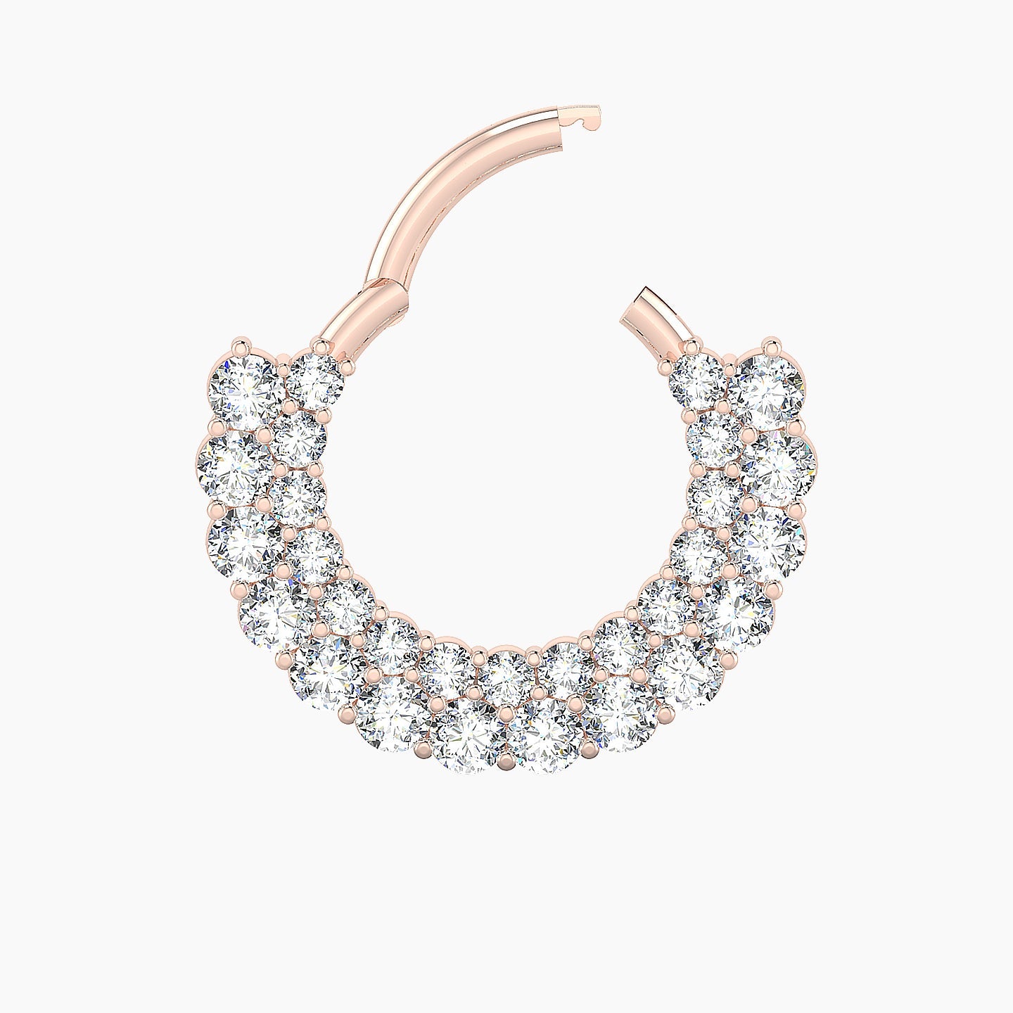 Galia | 18k Rose Gold 9.5 mm Diamond Septum Piercing