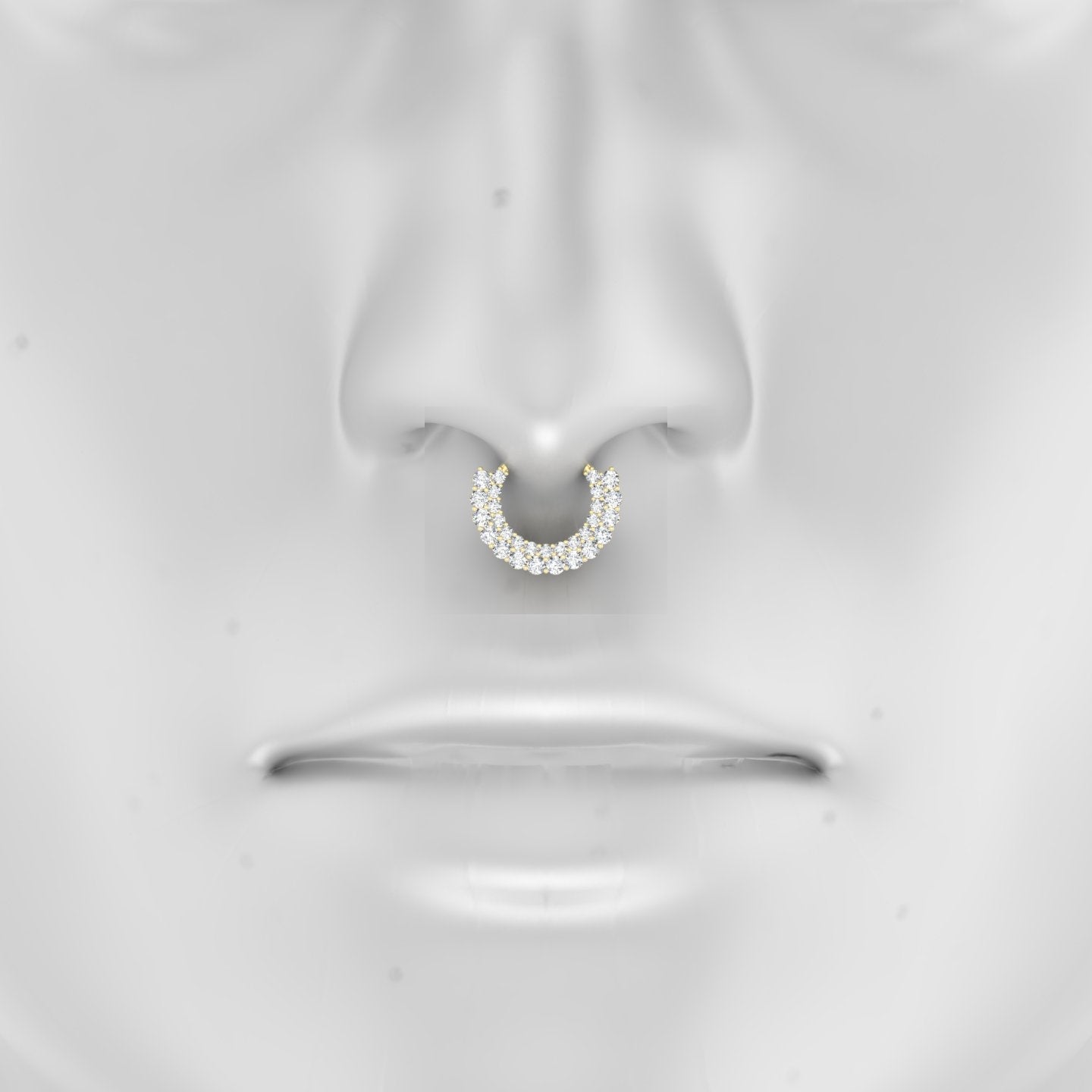 Galia | 18k Yellow Gold 9.5 mm Diamond Septum Piercing