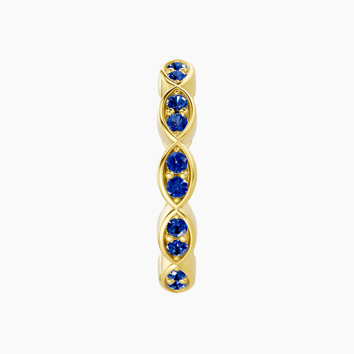 Hathor | 18k Yellow Gold 11 mm Sapphire Hoop Piercing
