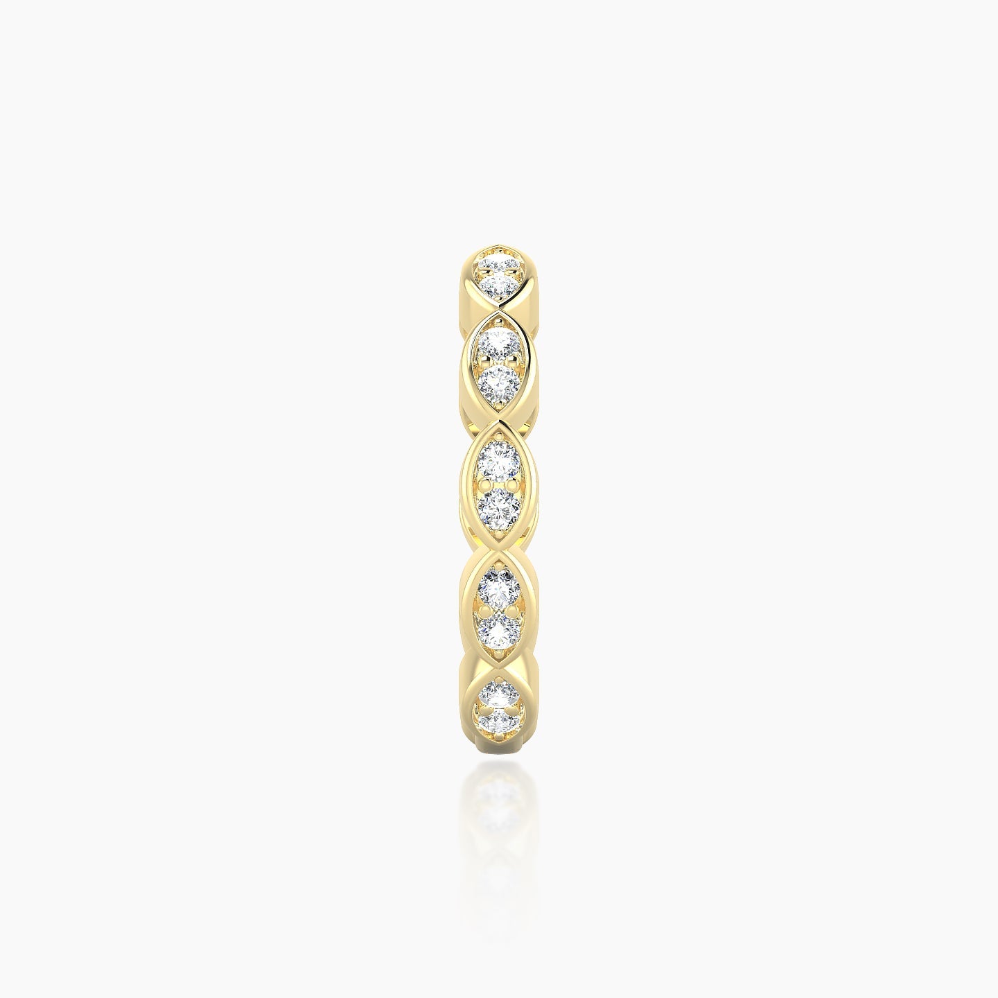 Hathor | 18k Yellow Gold 11 mm Diamond Hoop Piercing