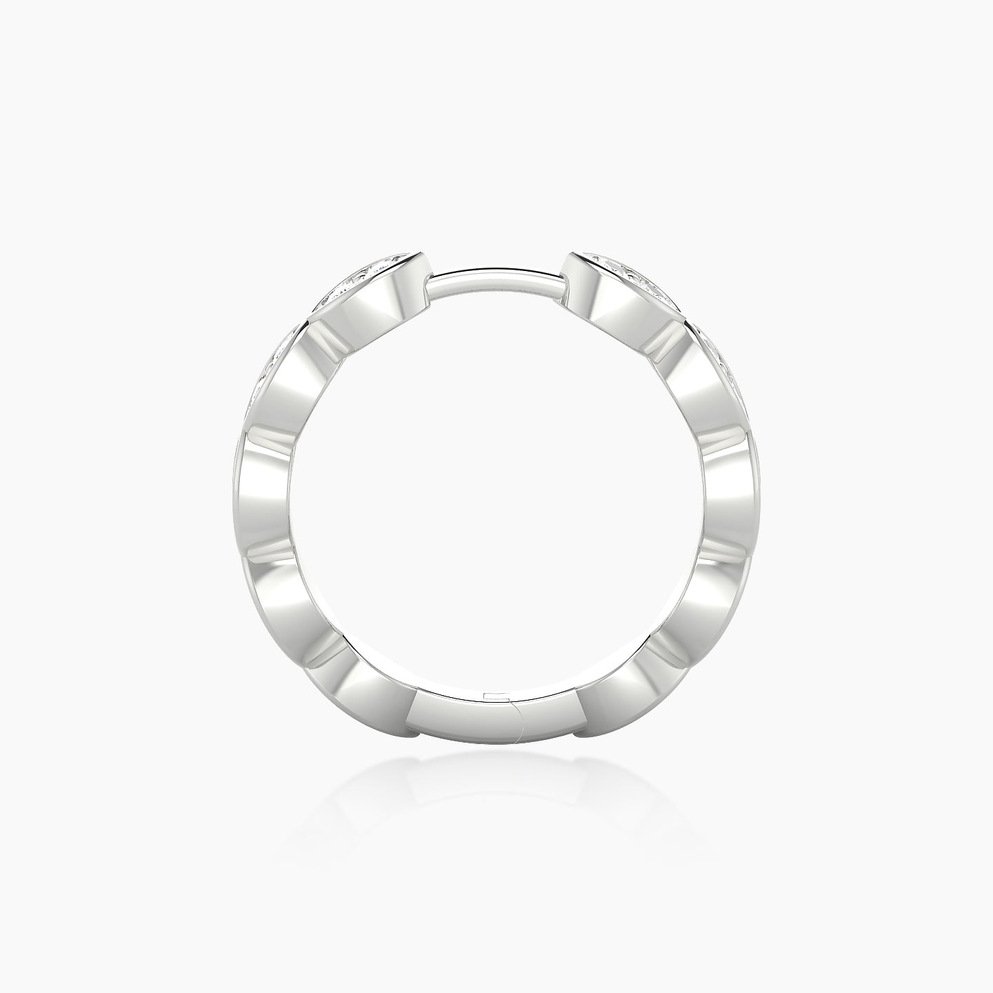 Hathor | 18k White Gold 11 mm Diamond Hoop Piercing