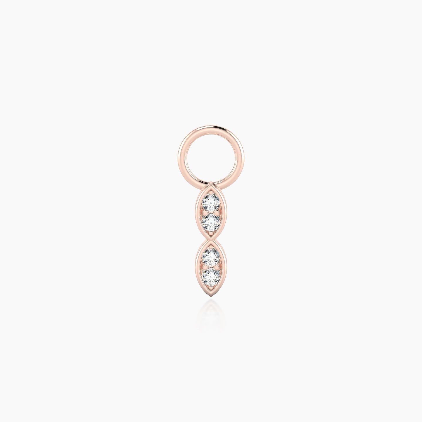 Hathor | 18k Rose Gold 7.5 mm Diamond Charm