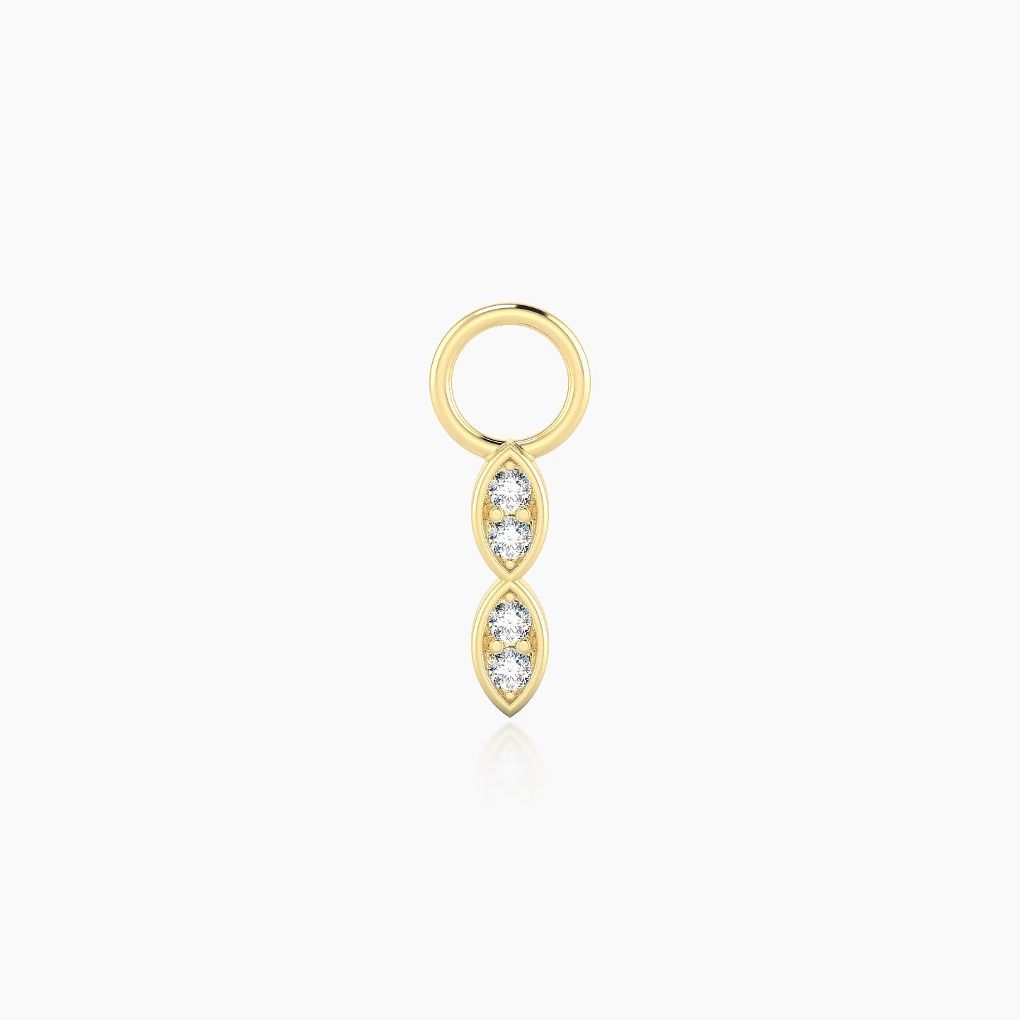 Hathor | 18k Yellow Gold 7.5 mm Diamond Charm
