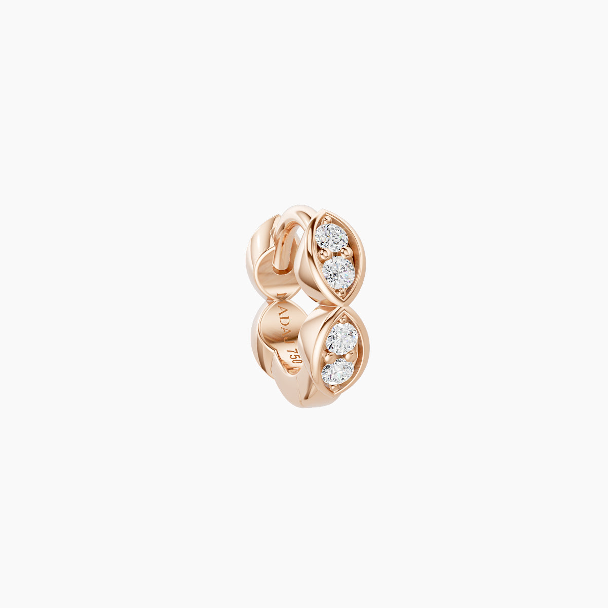 Hathor | 18k Rose Gold 5 mm Diamond Hoop Piercing