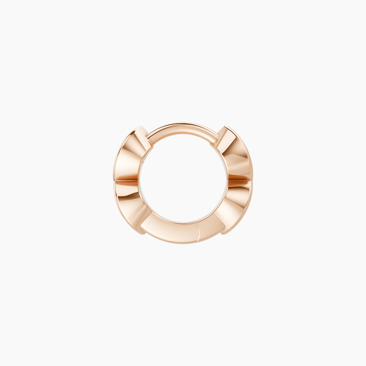 Hathor | 18k Rose Gold 5 mm Emerald Hoop Piercing