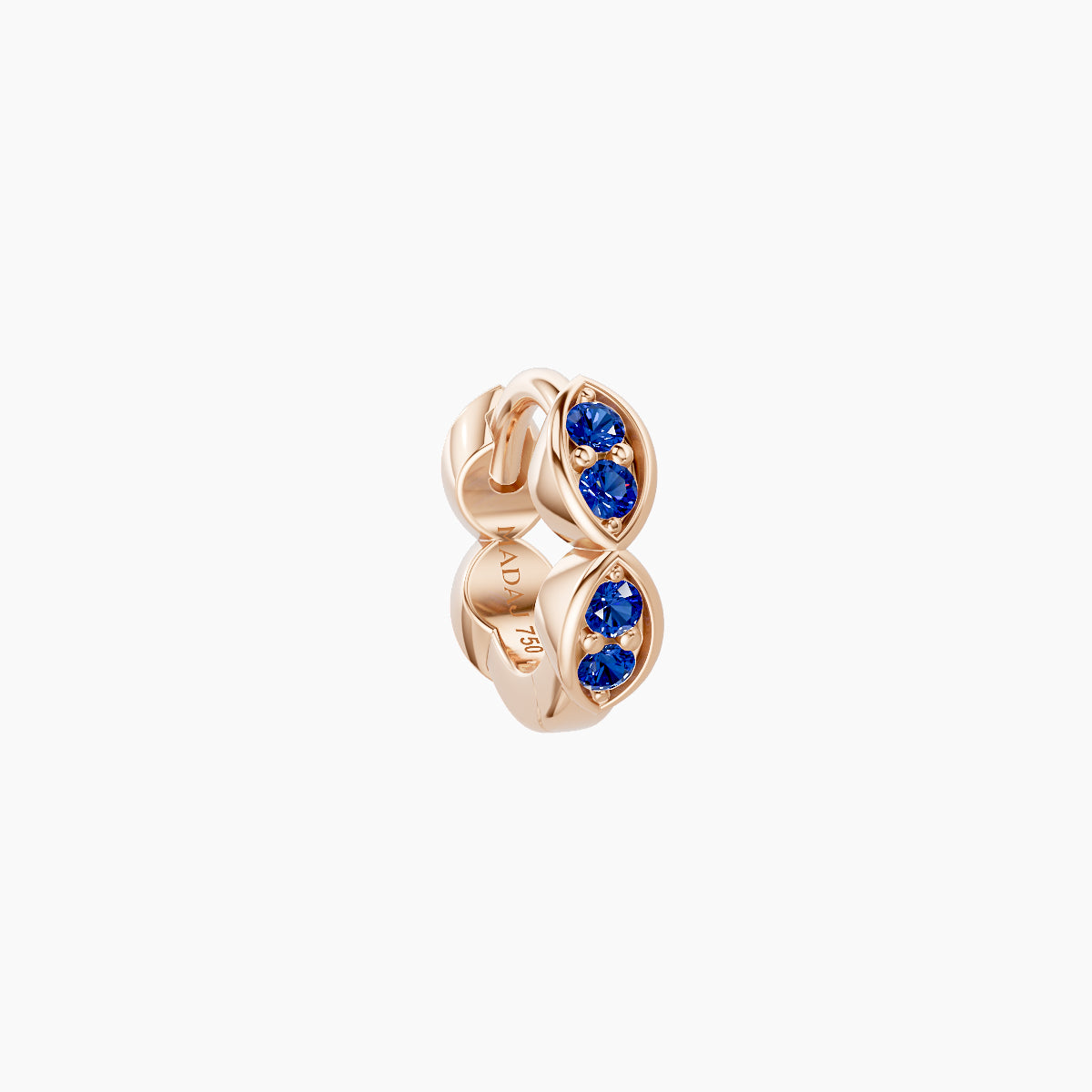 Hathor | 18k Rose Gold 5 mm Sapphire Hoop Piercing