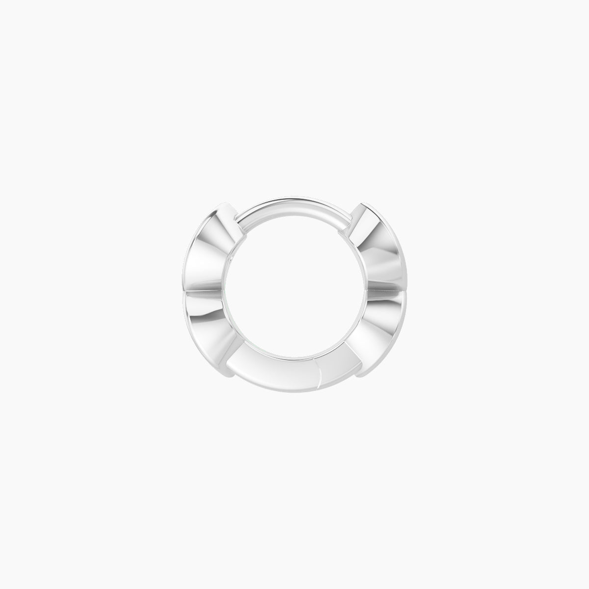 Hathor | 18k White Gold 5 mm Emerald Hoop Piercing