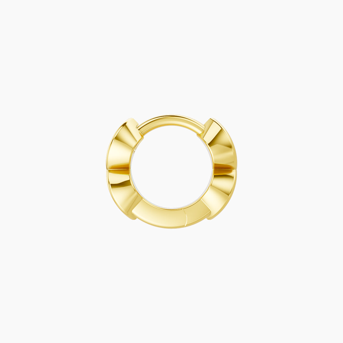 Hathor | 18k Yellow Gold 5 mm Emerald Hoop Piercing