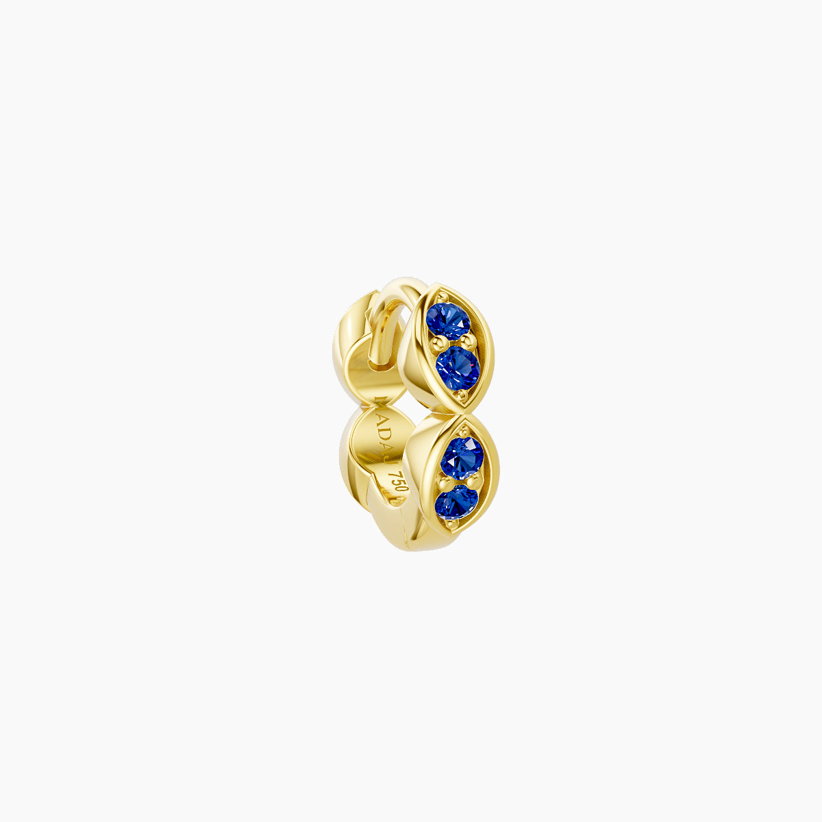 Hathor | 18k Yellow Gold 5 mm Sapphire Hoop Piercing