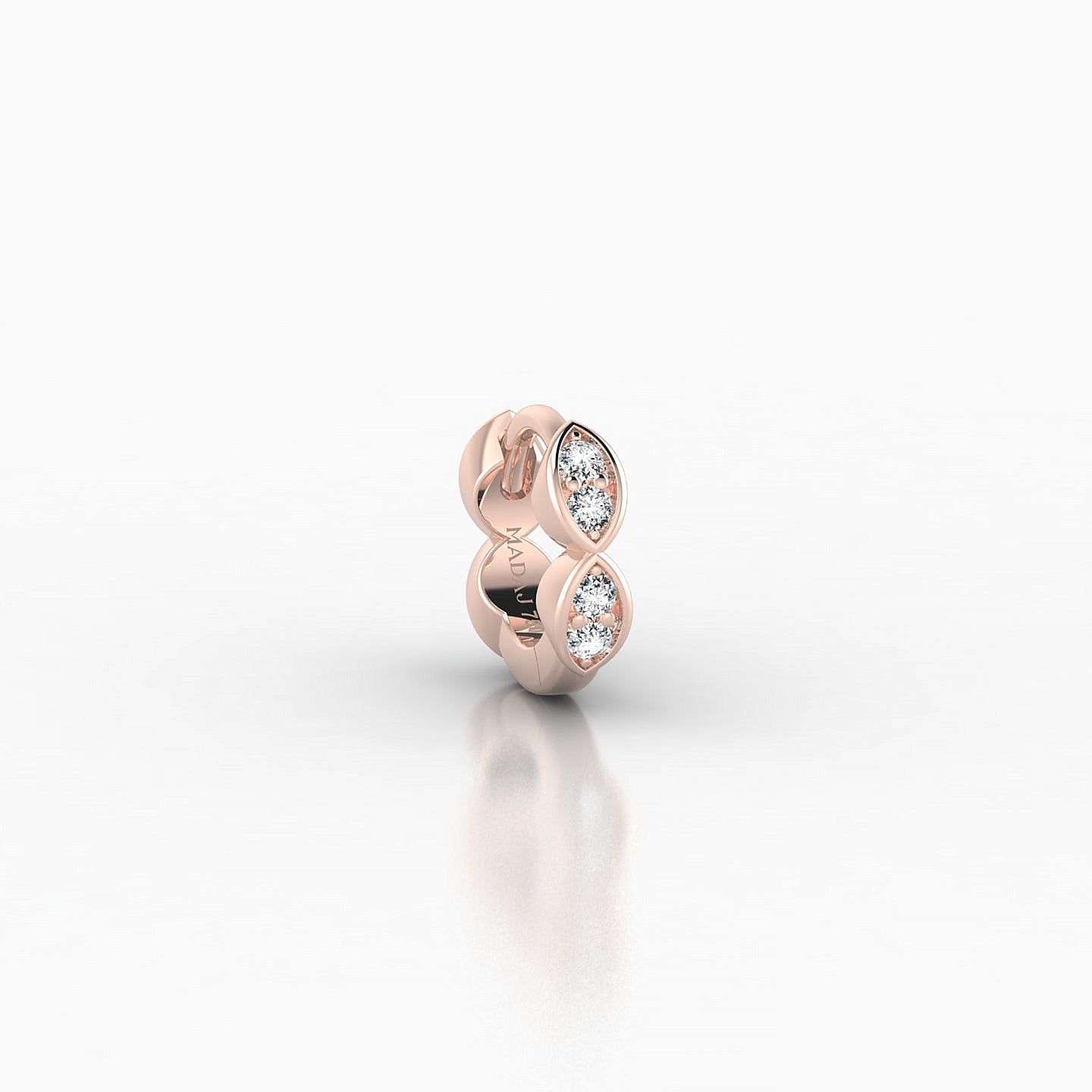 Hathor | 18k Rose Gold 5 mm Diamond Hoop Piercing