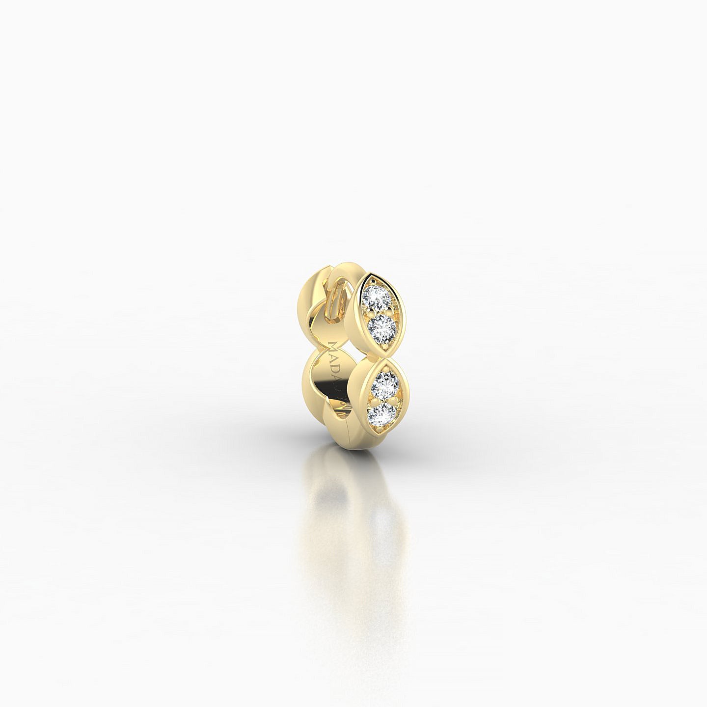 Hathor | 18k Yellow Gold 5 mm Diamond Hoop Piercing