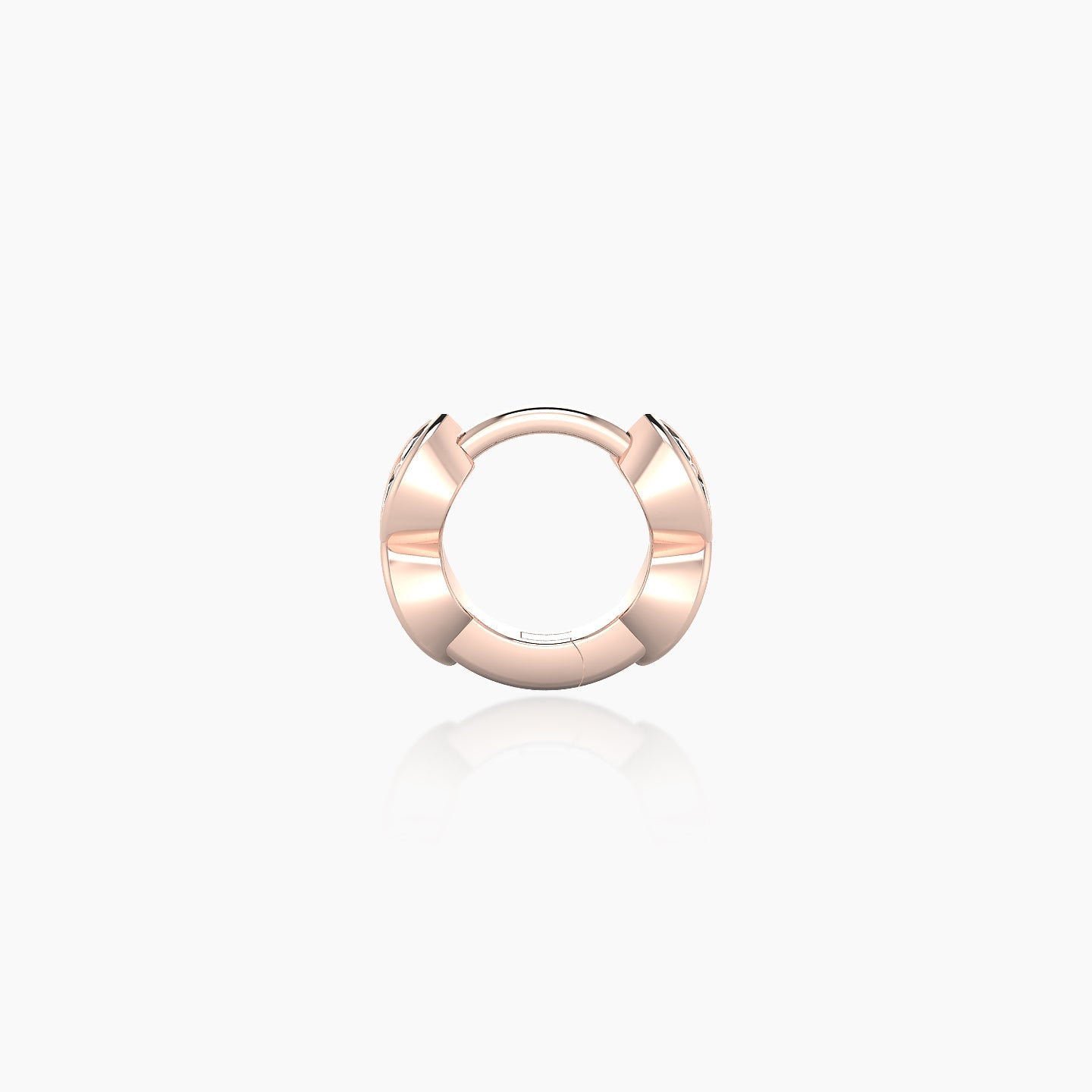 Hathor | 18k Rose Gold 5 mm Black Diamond Hoop Piercing