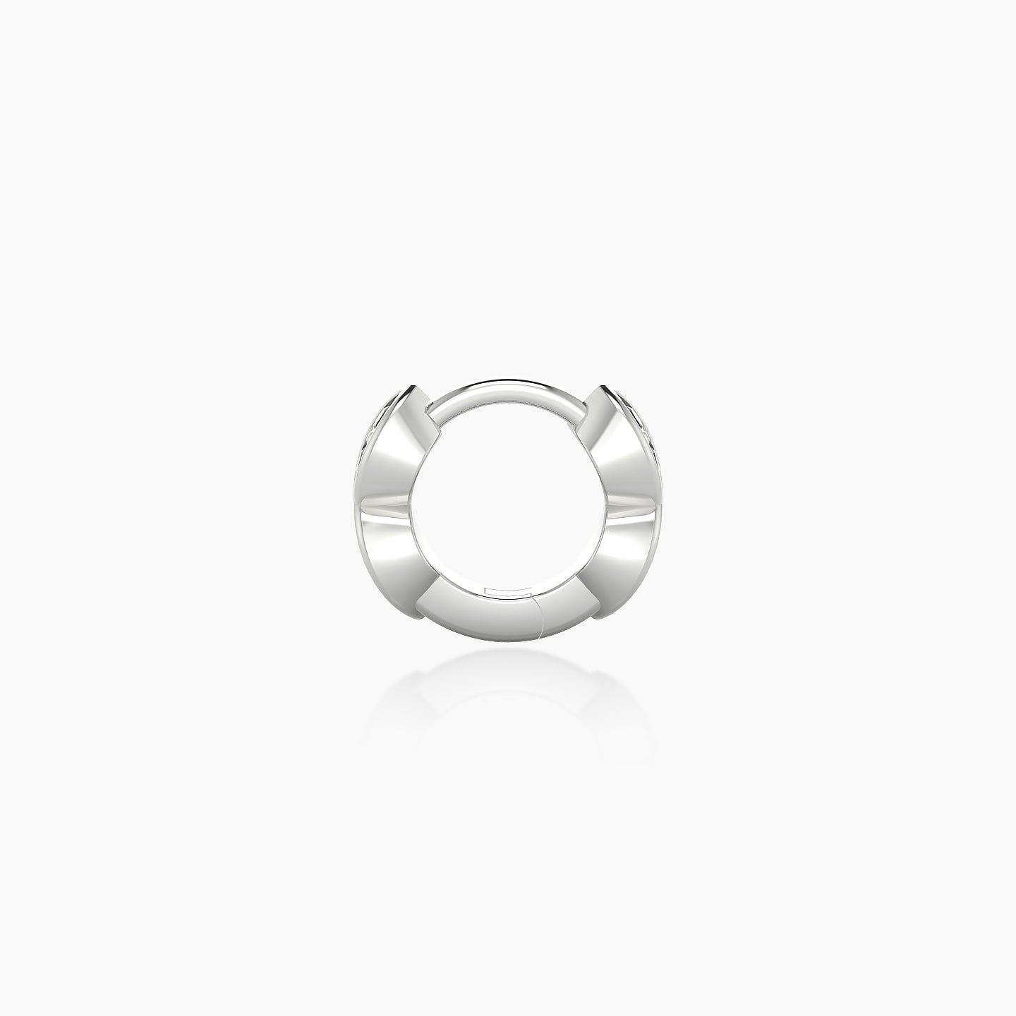 Hathor | 18k White Gold 5 mm Black Diamond Hoop Piercing