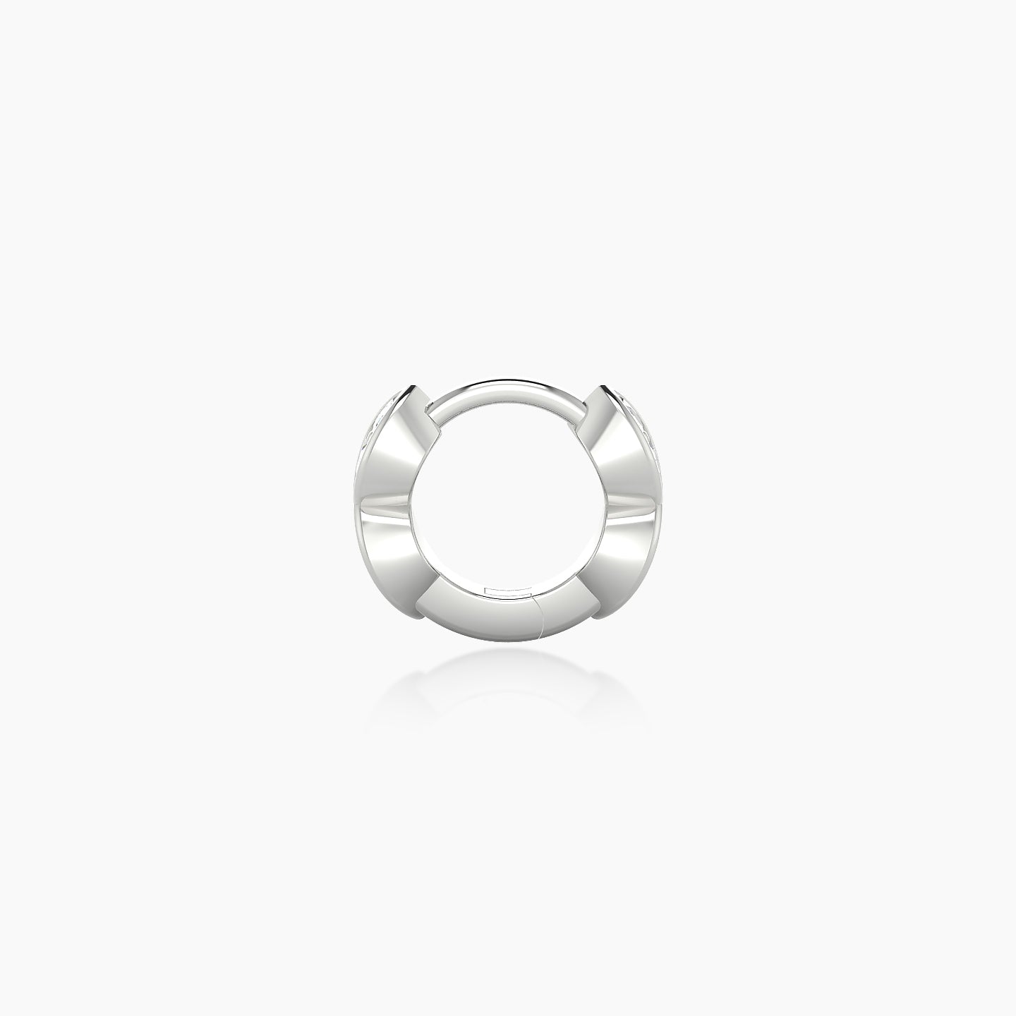 Hathor | 18k White Gold 5 mm Diamond Hoop Piercing