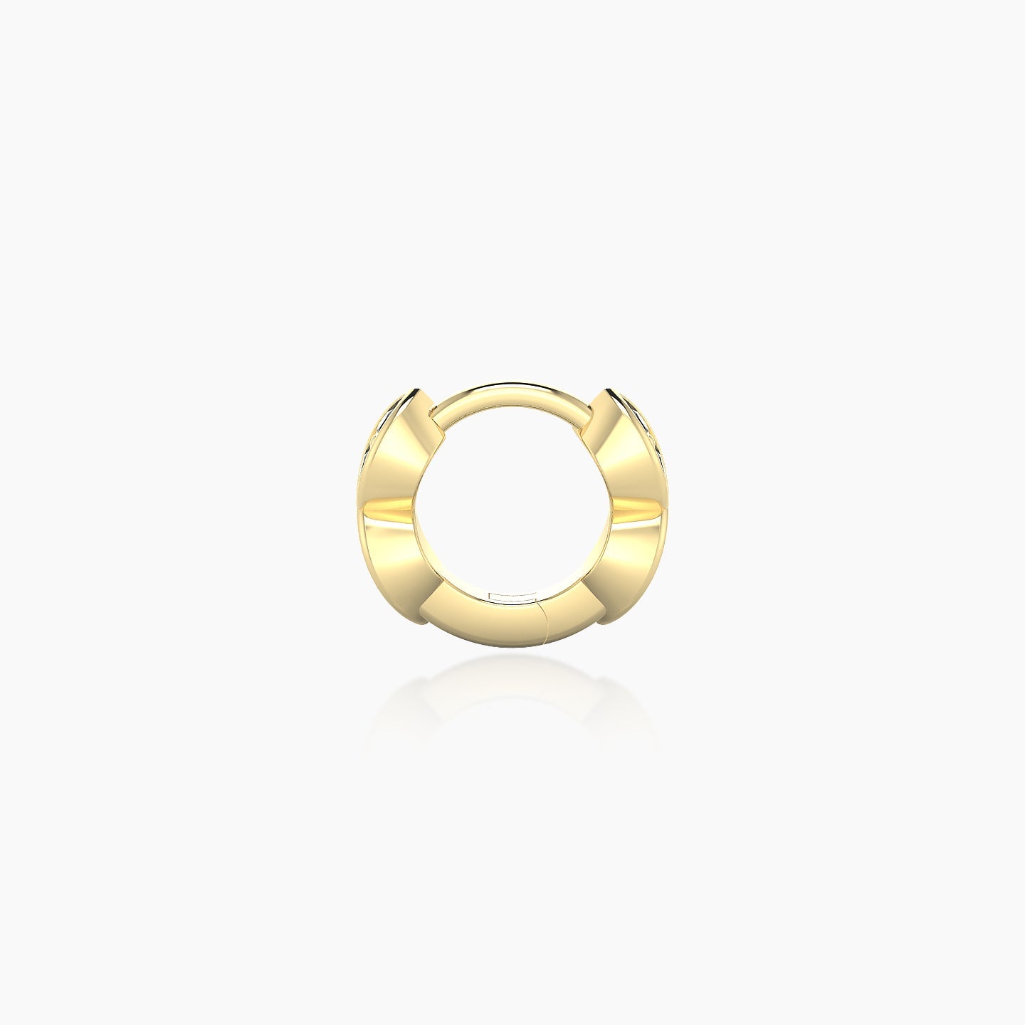 Hathor | 18k Yellow Gold 5 mm Black Diamond Hoop Piercing
