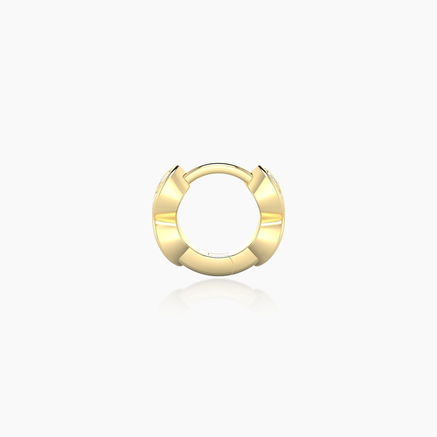 Hathor | 18k Yellow Gold 5 mm Diamond Hoop Piercing