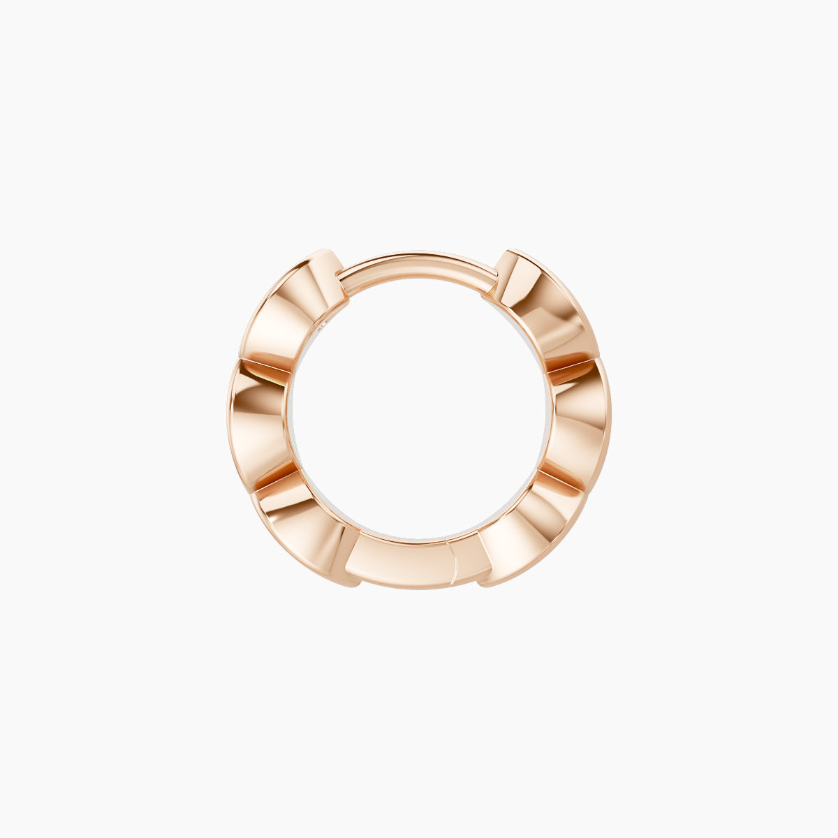 Hathor | 18k Rose Gold 6.5 mm Diamond Hoop Piercing