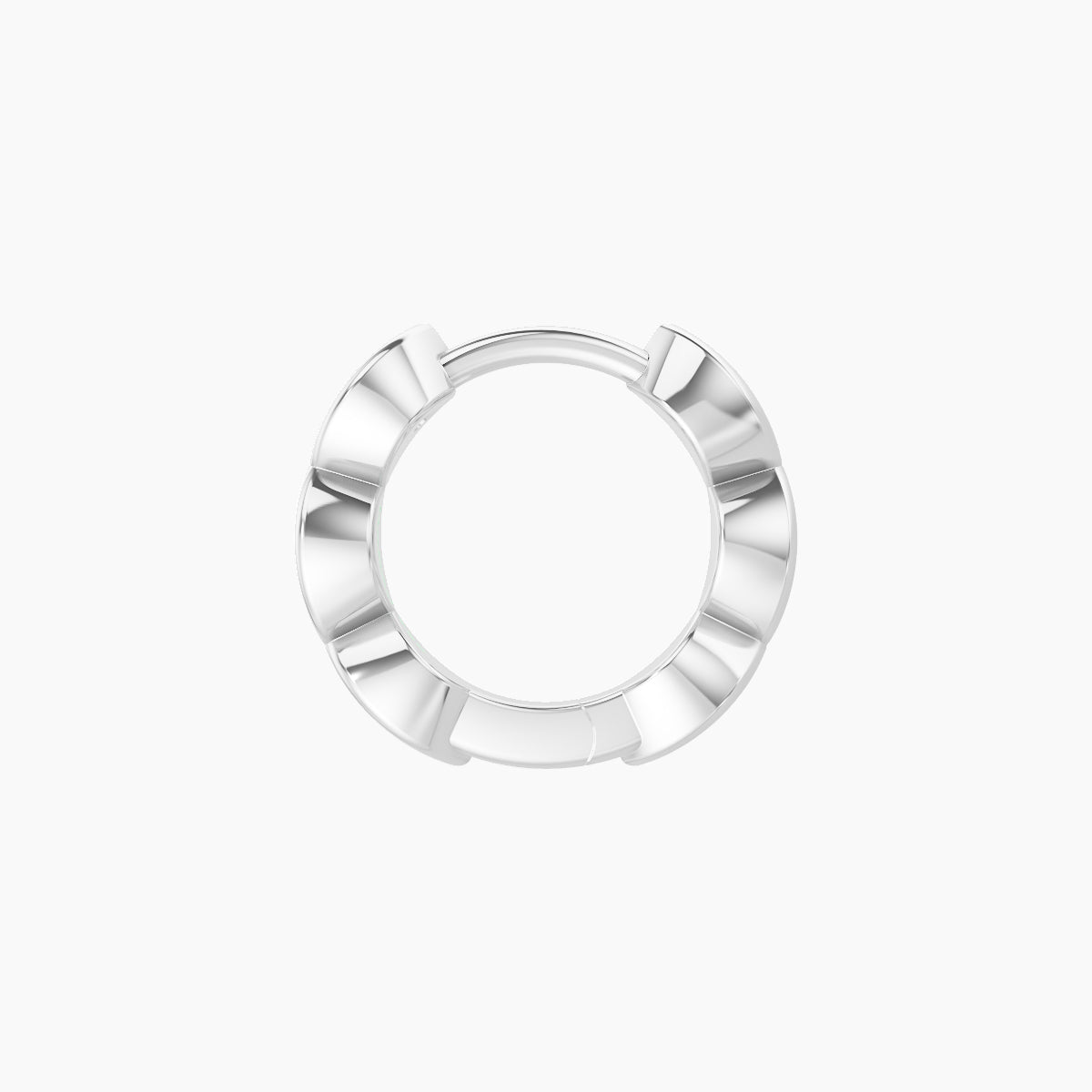 Hathor | 18k White Gold 6.5 mm Emerald Hoop Piercing