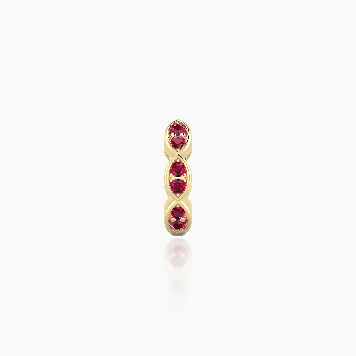 Hathor | 18k Yellow Gold 6.5 mm Ruby Hoop Piercing