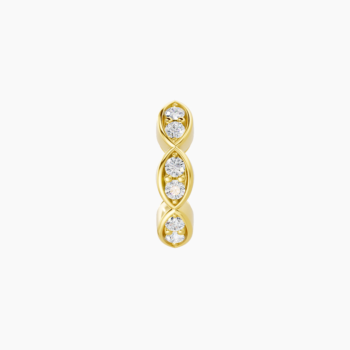 Hathor | 18k Yellow Gold 6.5 mm Diamond Nose Ring Piercing