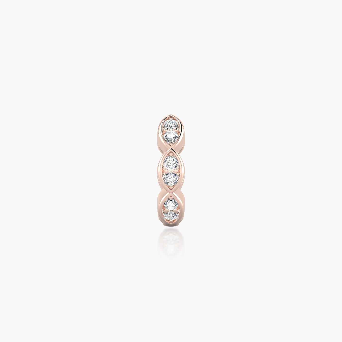 Hathor | 18k Rose Gold 6.5 mm Diamond Nose Ring Piercing