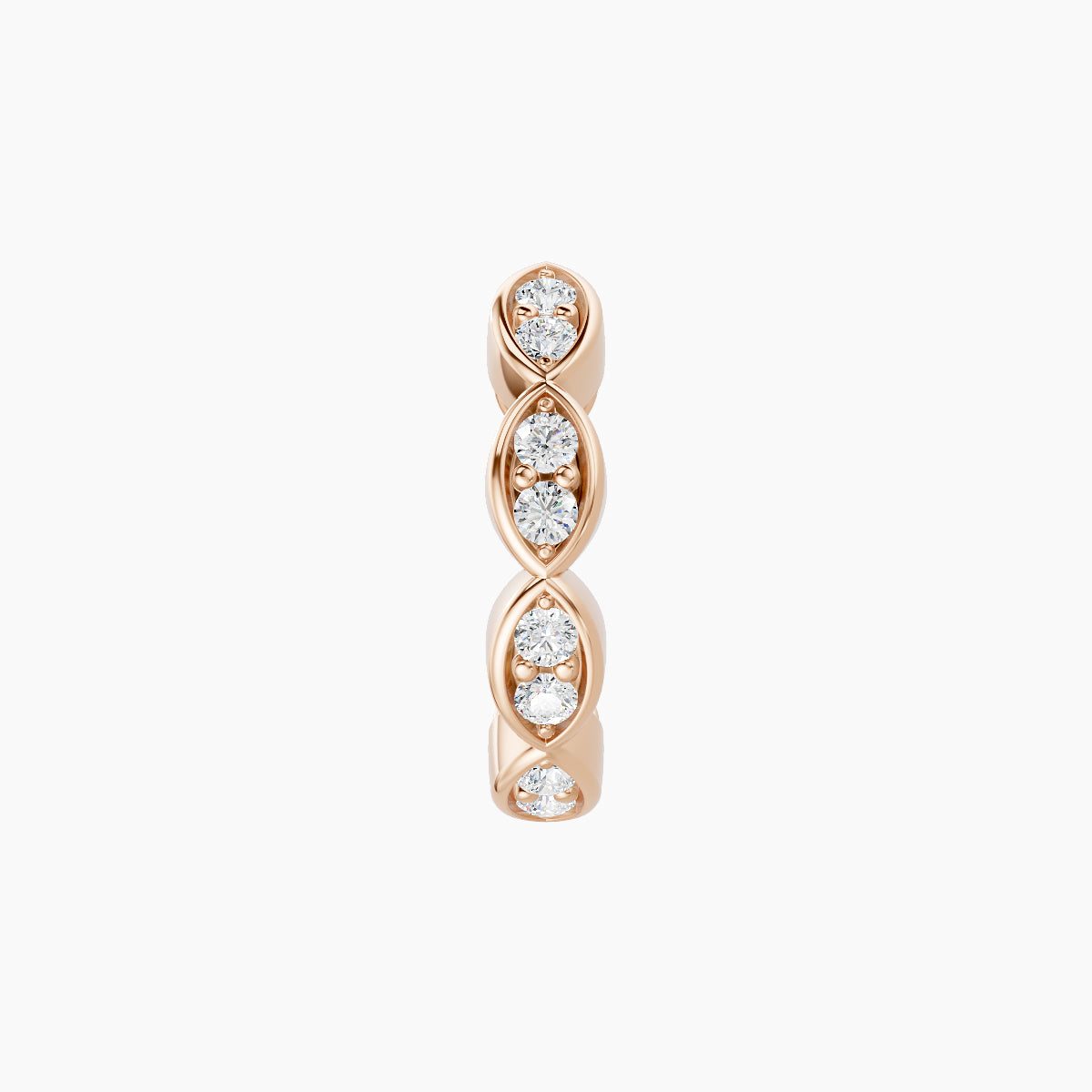 Hathor | 18k Rose Gold 8 mm Diamond Hoop Piercing