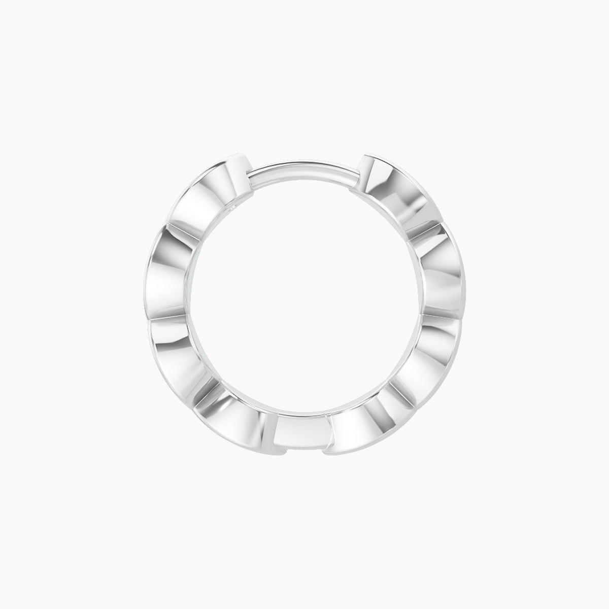 Hathor | 18k White Gold 8 mm Emerald Hoop Piercing