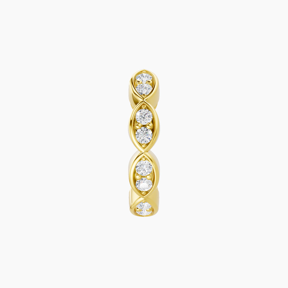 Hathor | 18k Yellow Gold 8 mm Diamond Hoop Piercing