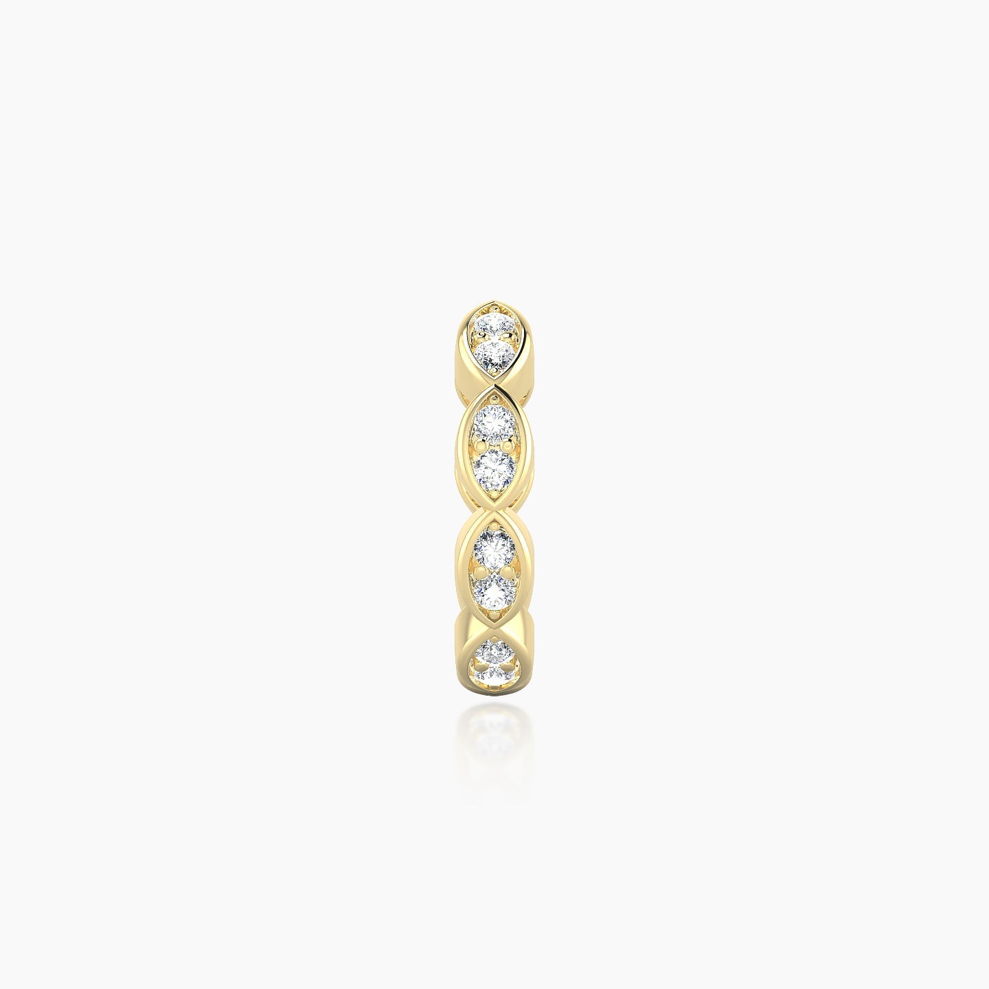 Hathor | 18k Yellow Gold 8 mm Diamond Hoop Piercing